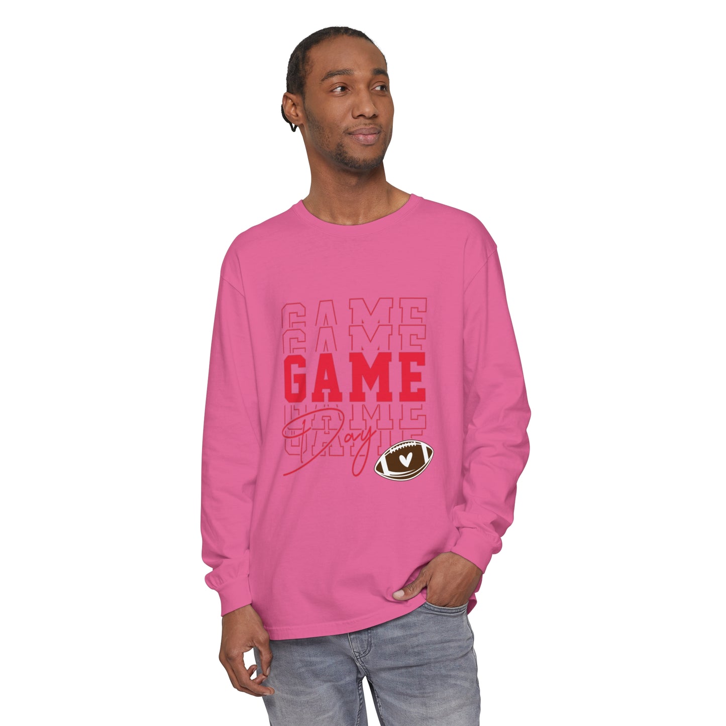 Game Day Triple Unisex Garment-dyed Long Sleeve T-Shirt