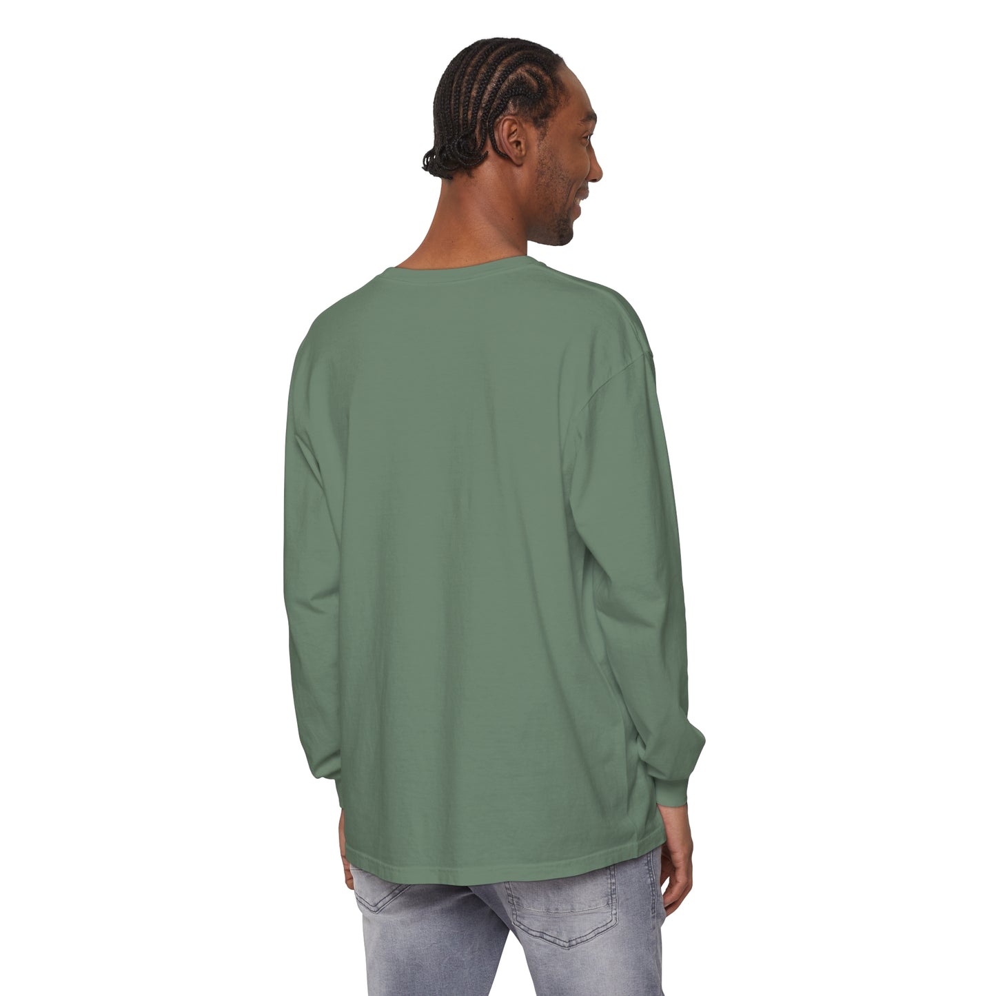 Hey Boo Unisex Garment-dyed Long Sleeve T-Shirt