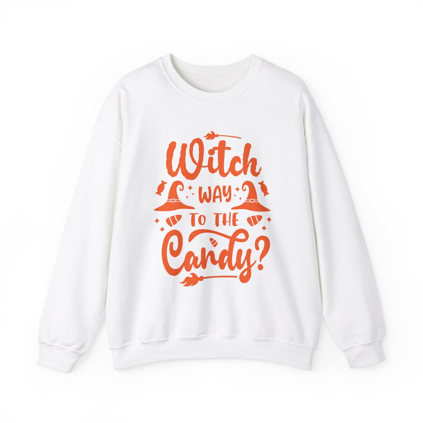 Witch way to the Candy Unisex Heavy Blend™ Crewneck Sweatshirt