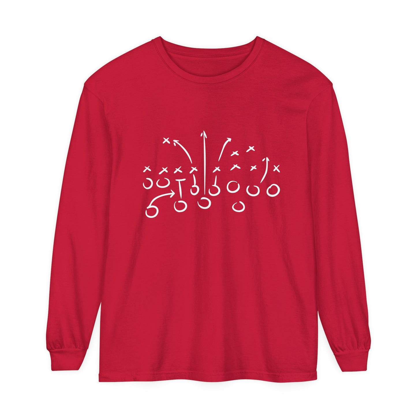 Football Play Unisex Garment-dyed Long Sleeve T-Shirt