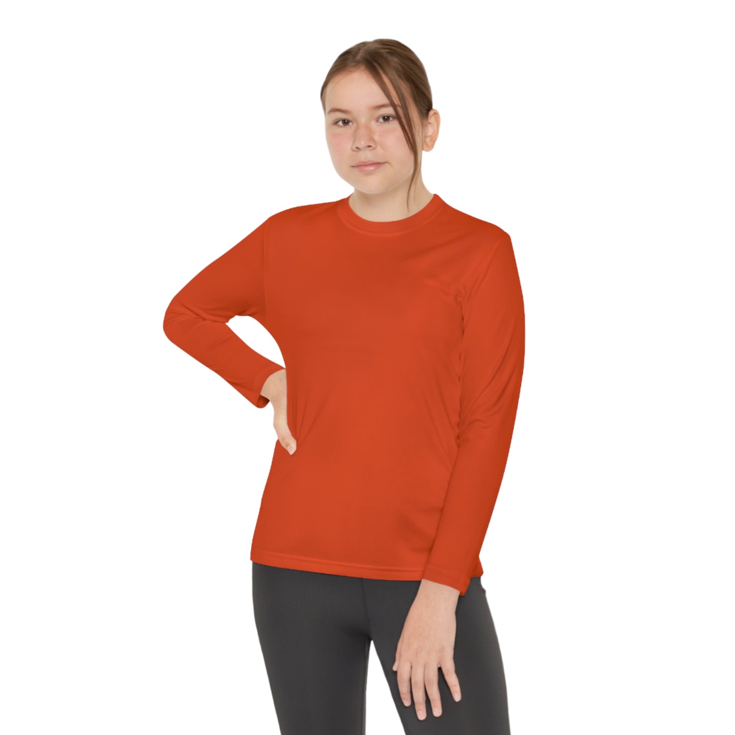 Cute Ghost Youth Long Sleeve Competitor Tee