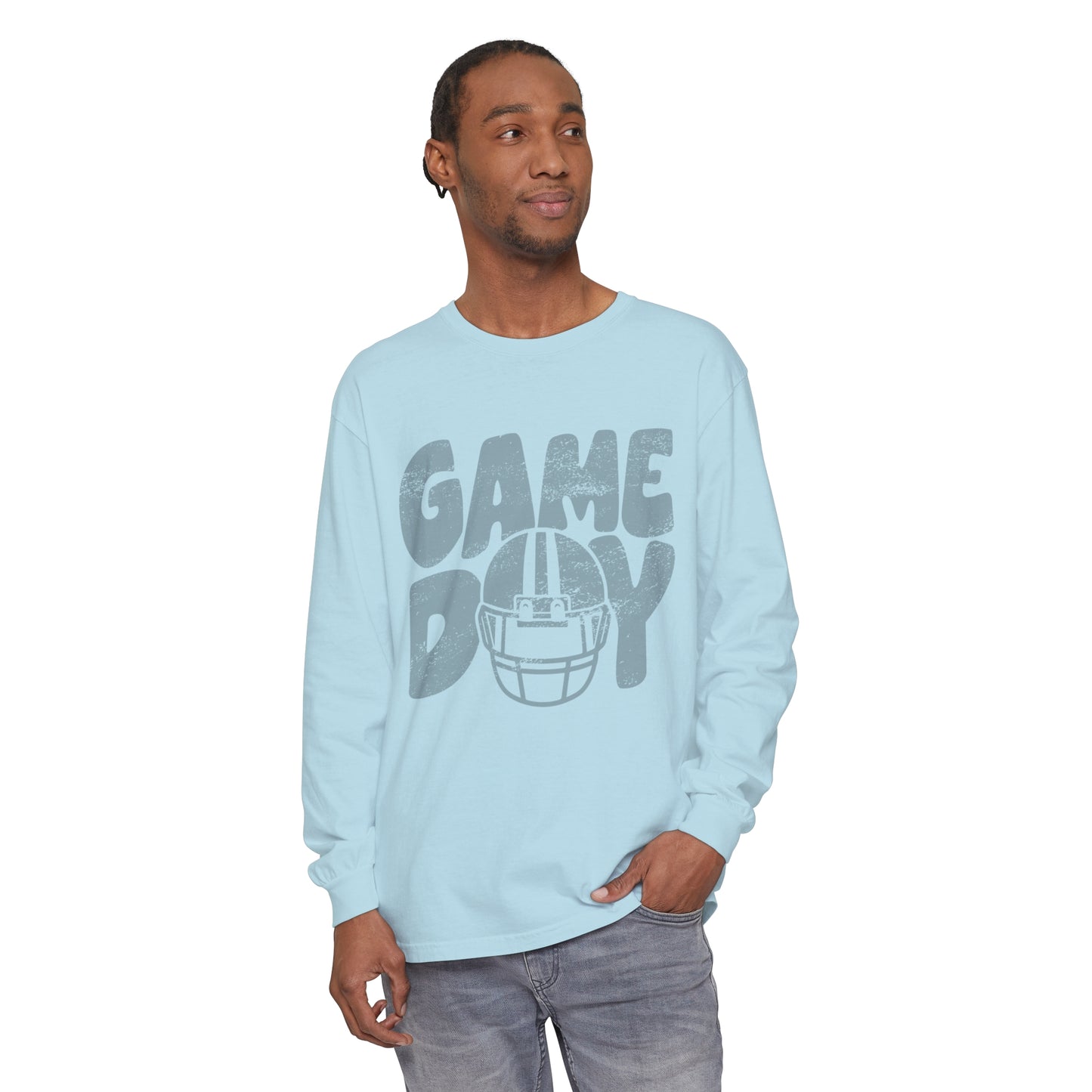 Game Day Helmet Unisex Garment-dyed Long Sleeve T-Shirt