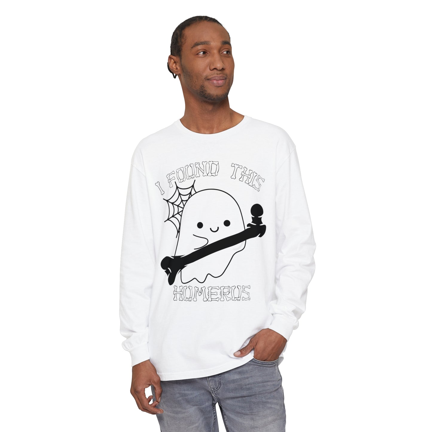 I Found this Humerus Unisex Garment-dyed Long Sleeve T-Shirt