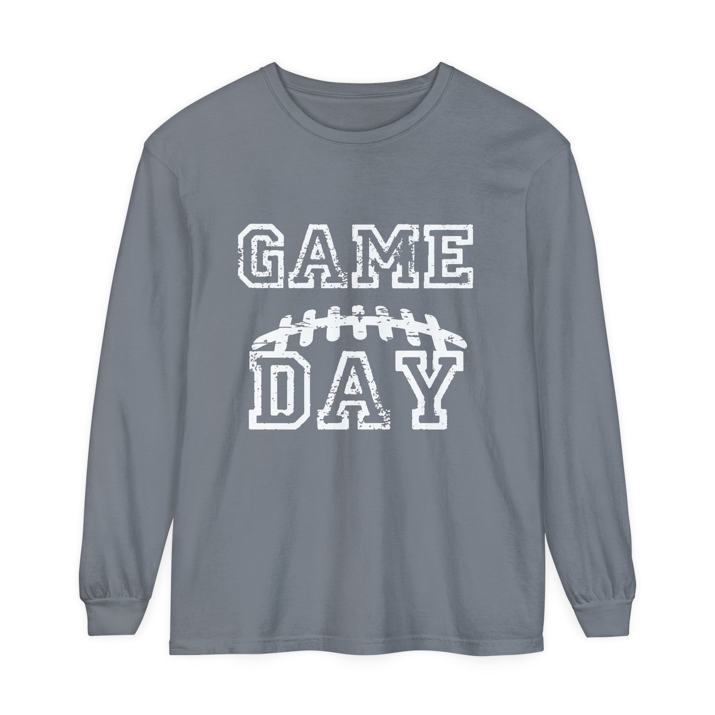Game Day Laces Unisex Garment-dyed Long Sleeve T-Shirt