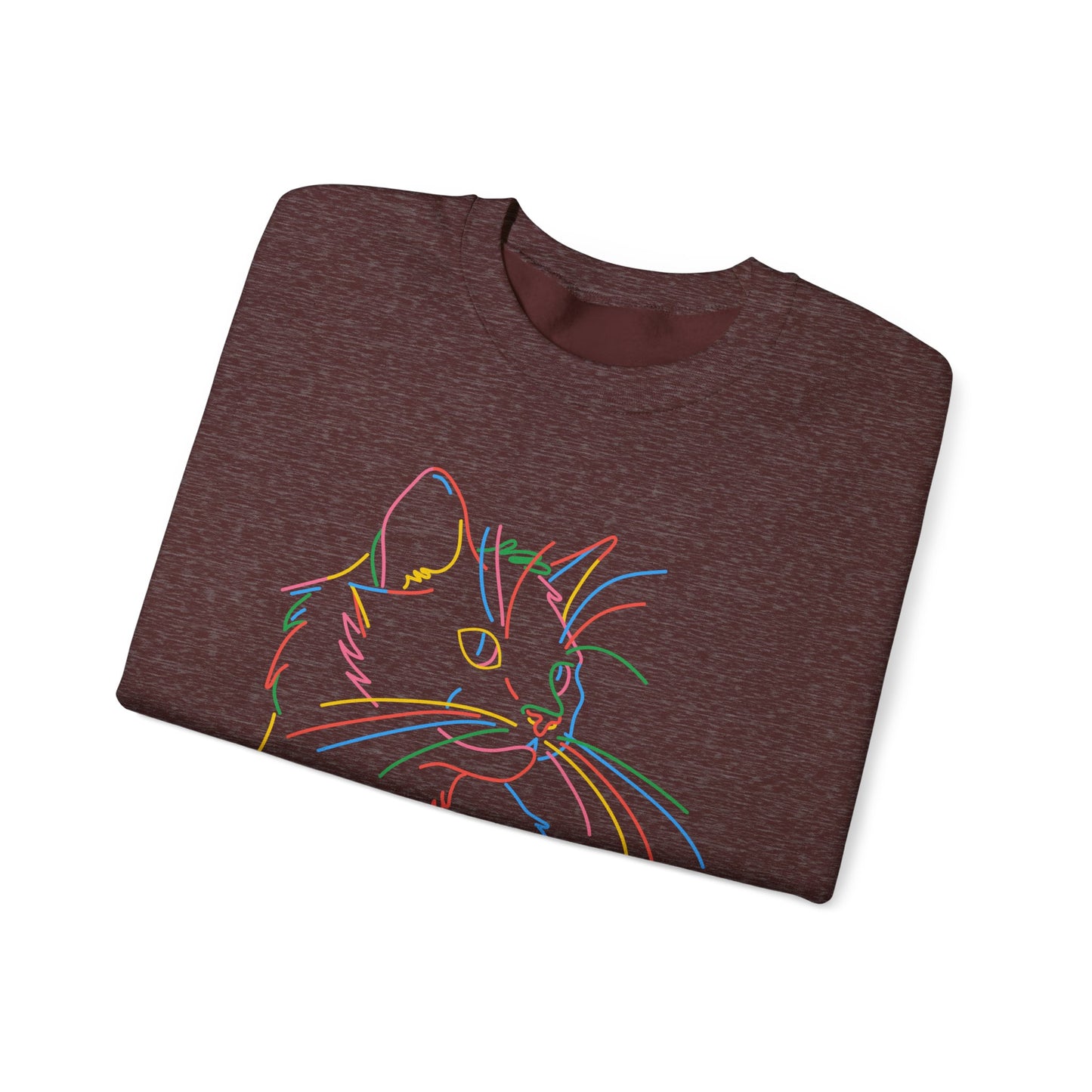 Colorful Cat Unisex Heavy Blend™ Crewneck Sweatshirt