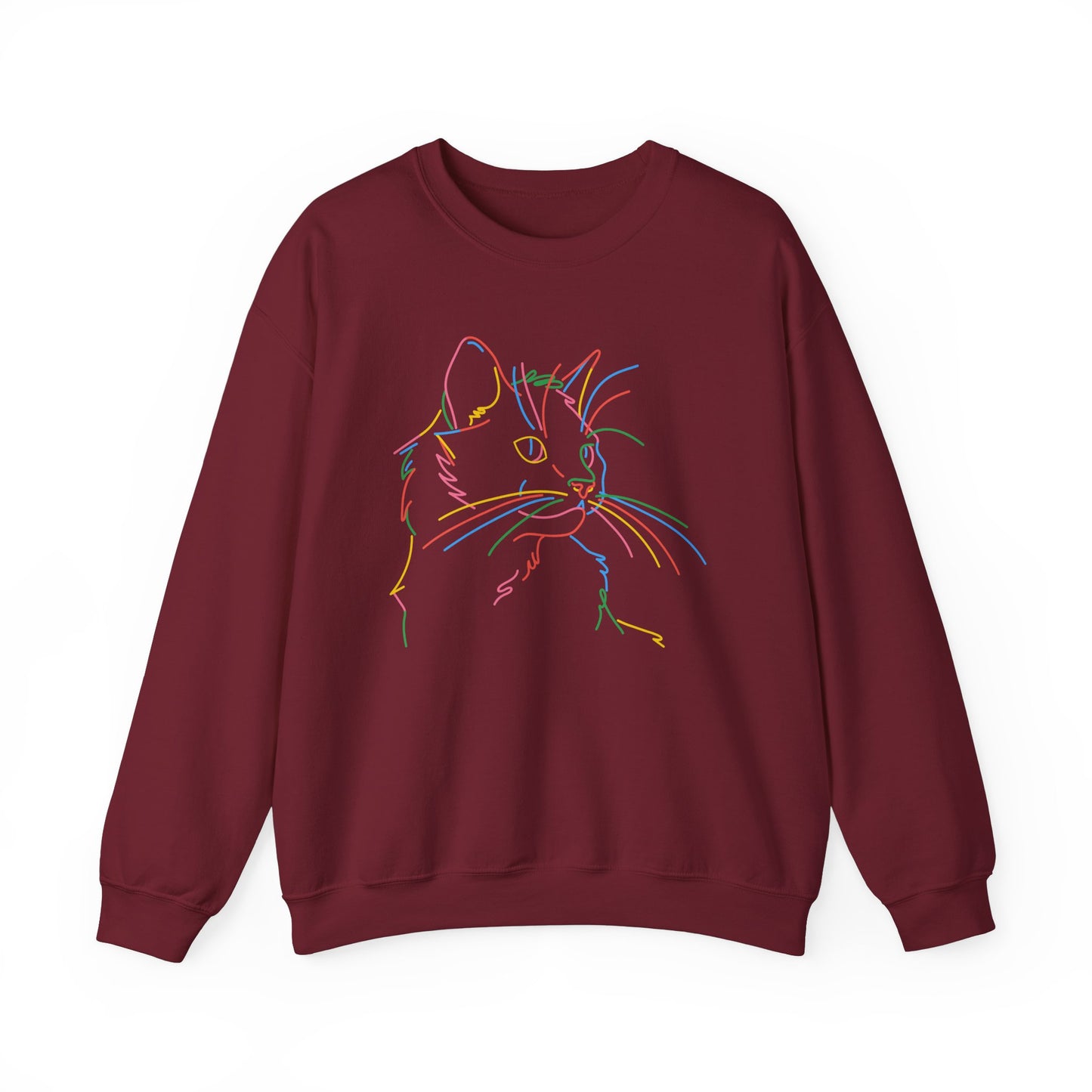 Colorful Cat Unisex Heavy Blend™ Crewneck Sweatshirt