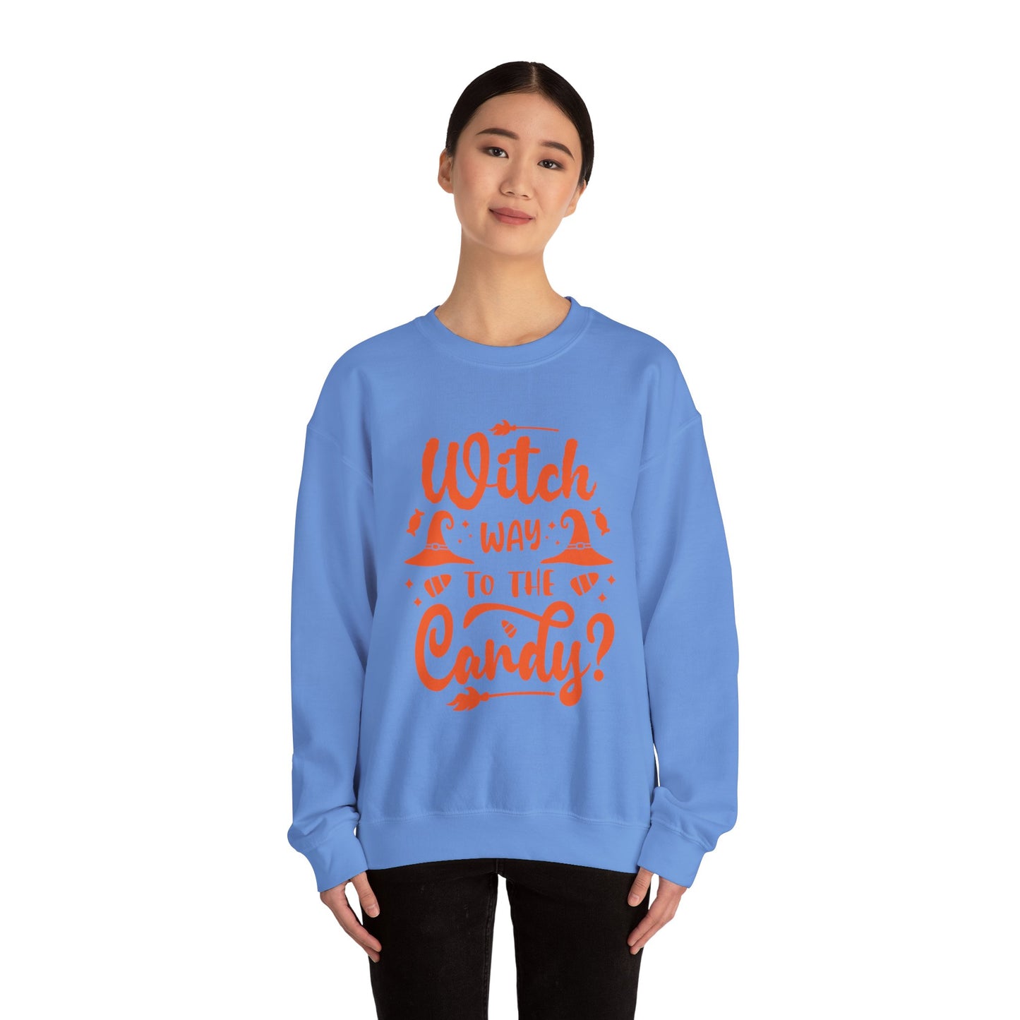 Witch way to the Candy Unisex Heavy Blend™ Crewneck Sweatshirt