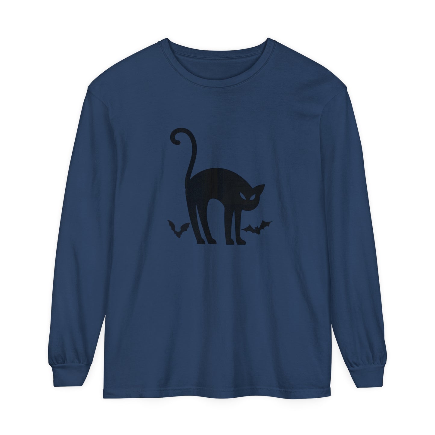 Bats and Cats Unisex Garment-dyed Long Sleeve T-Shirt