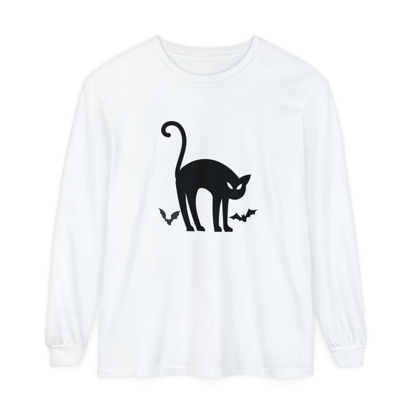 Bats and Cats Unisex Garment-dyed Long Sleeve T-Shirt