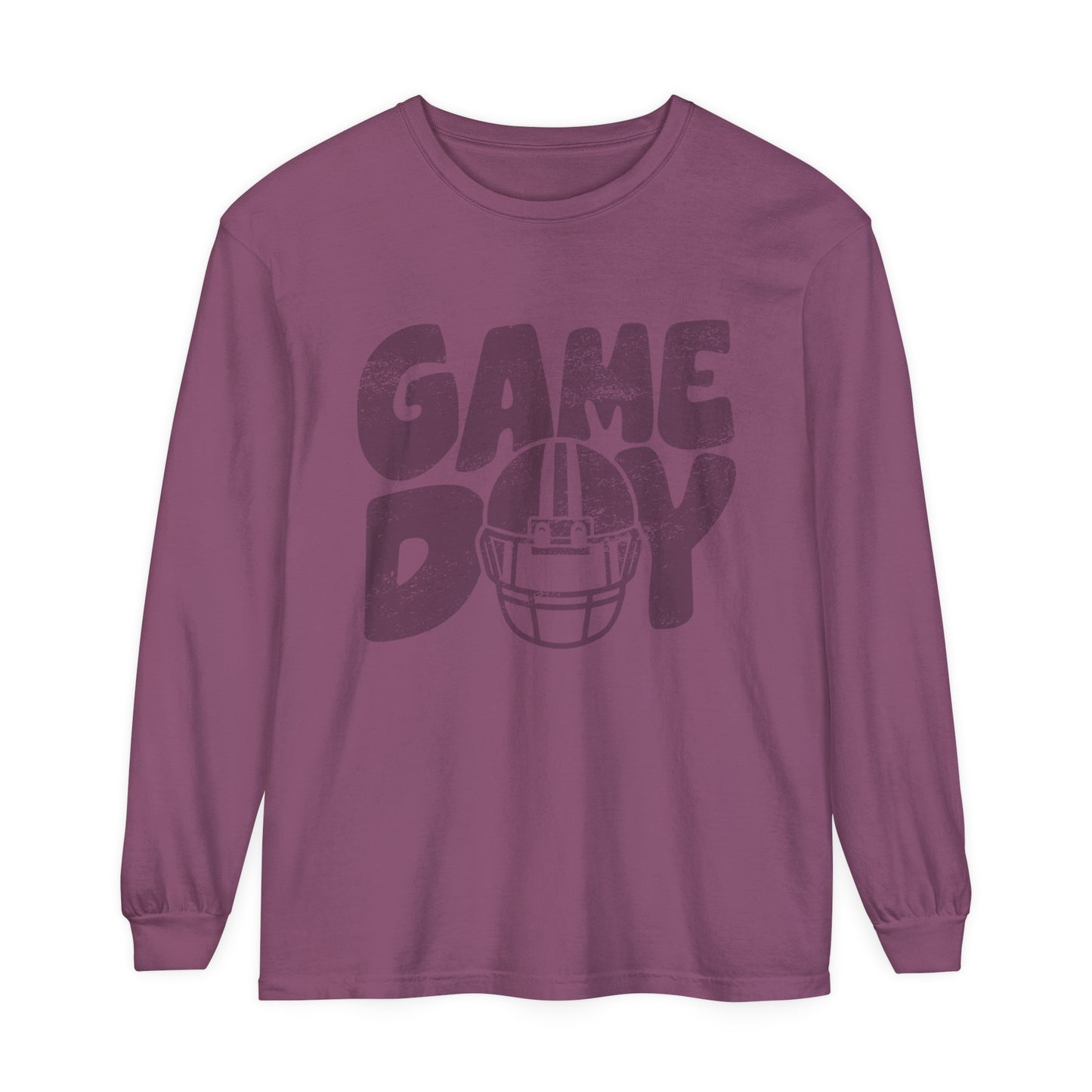 Game Day Helmet Unisex Garment-dyed Long Sleeve T-Shirt