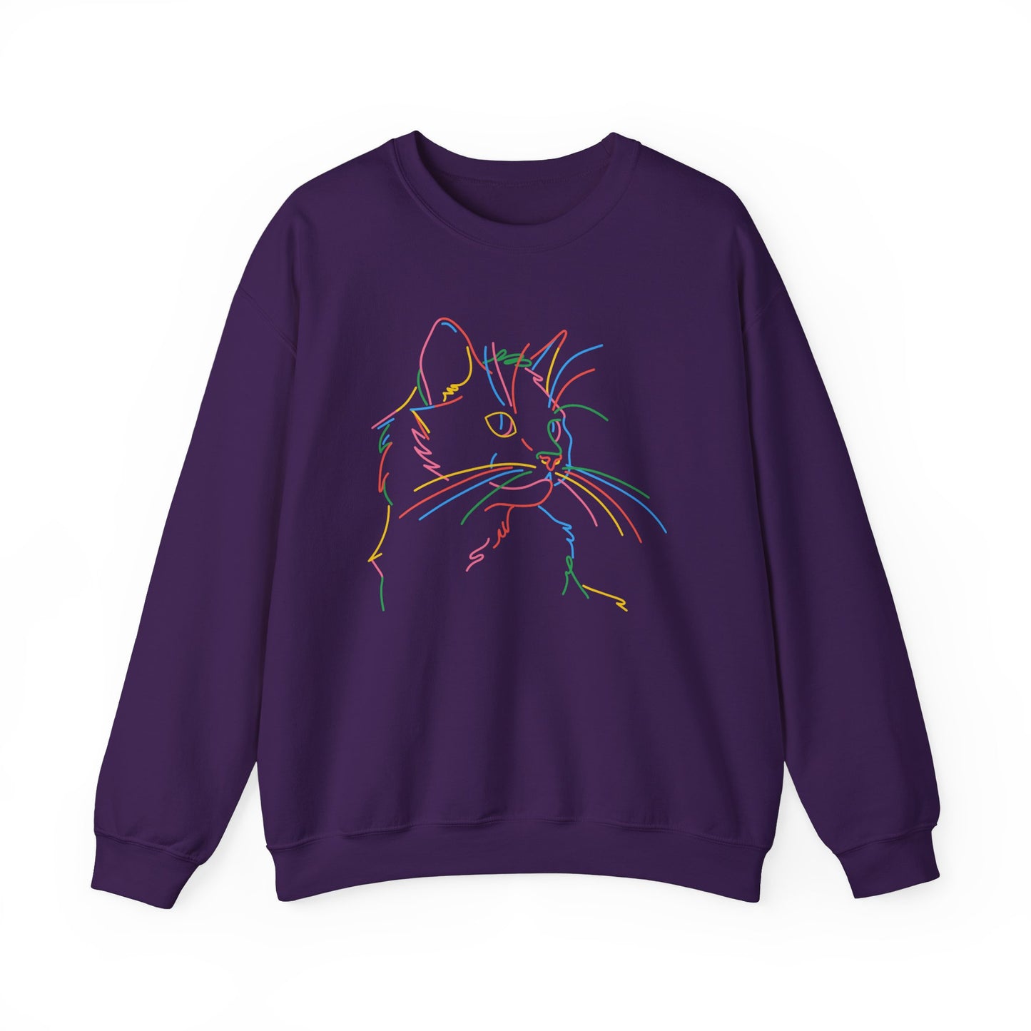 Colorful Cat Unisex Heavy Blend™ Crewneck Sweatshirt