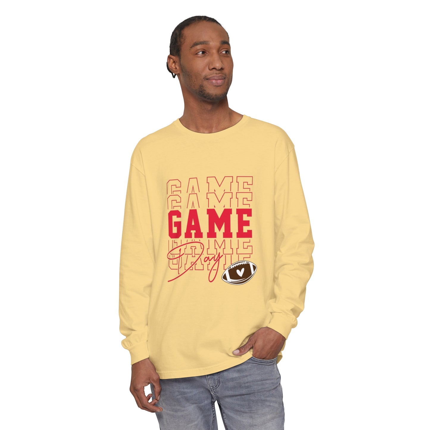 Game Day Triple Unisex Garment-dyed Long Sleeve T-Shirt