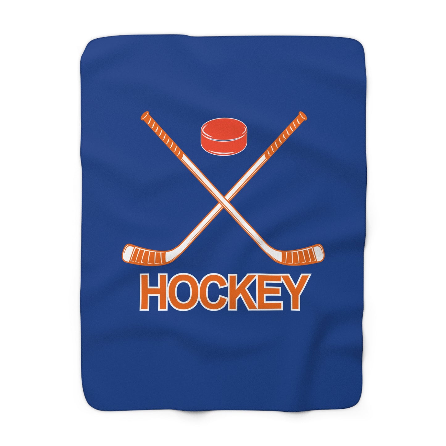 BLUE AND ORANGE Sherpa Fleece Blanket