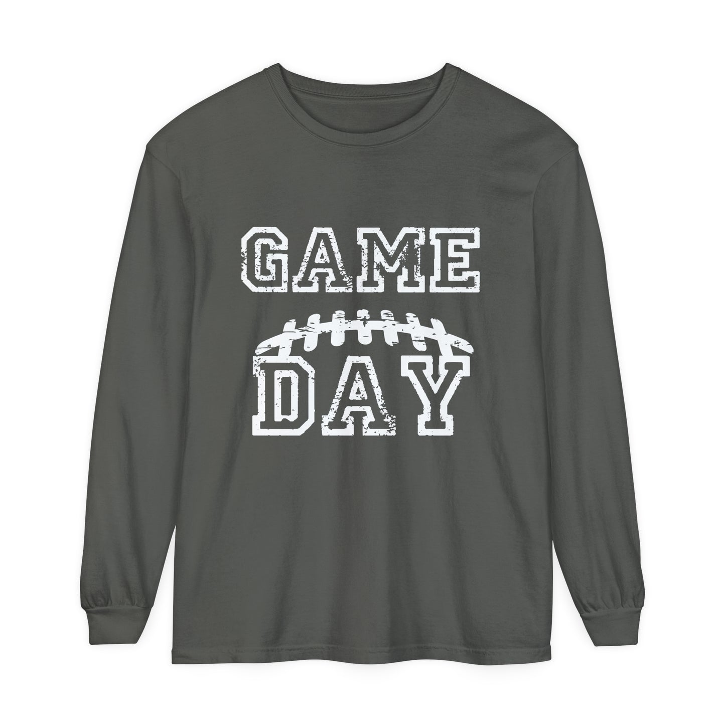 Game Day Laces Unisex Garment-dyed Long Sleeve T-Shirt