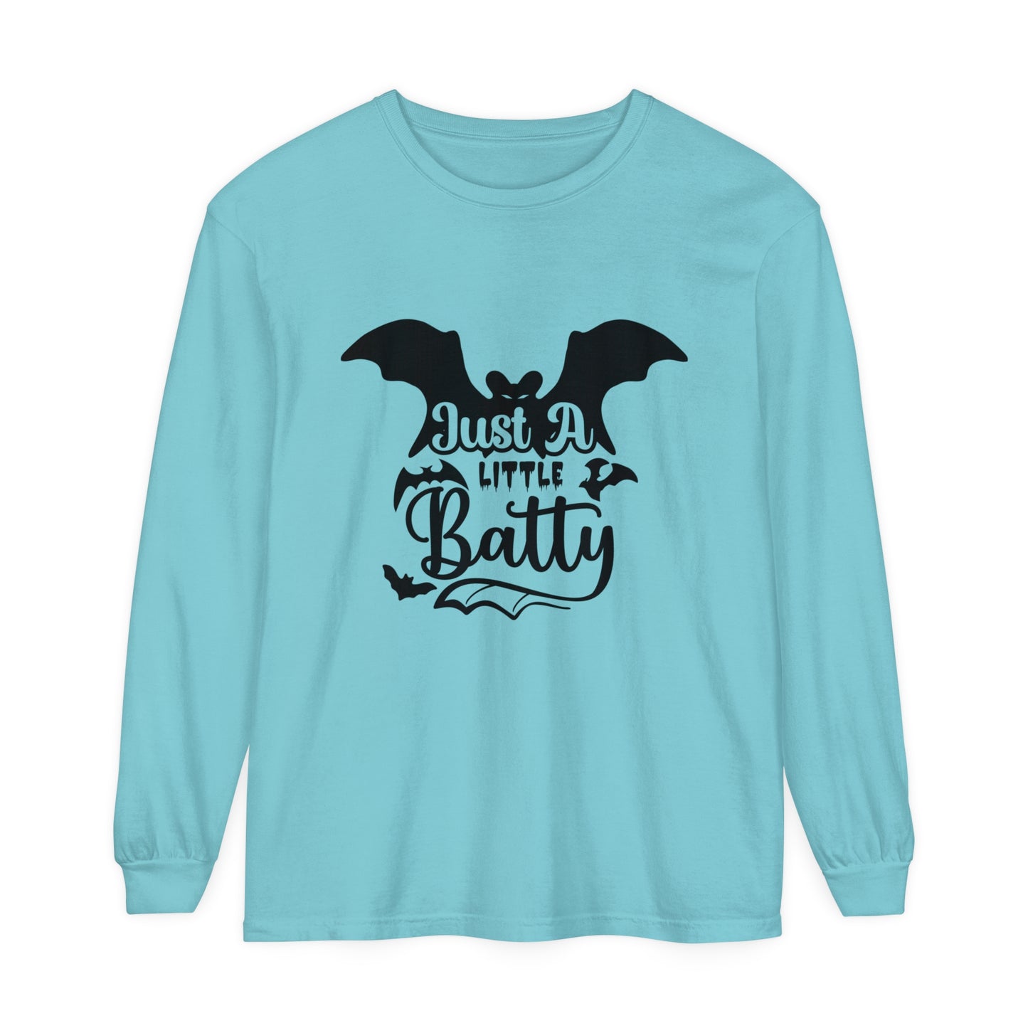 Just a Little Batty Unisex Garment-dyed Long Sleeve T-Shirt