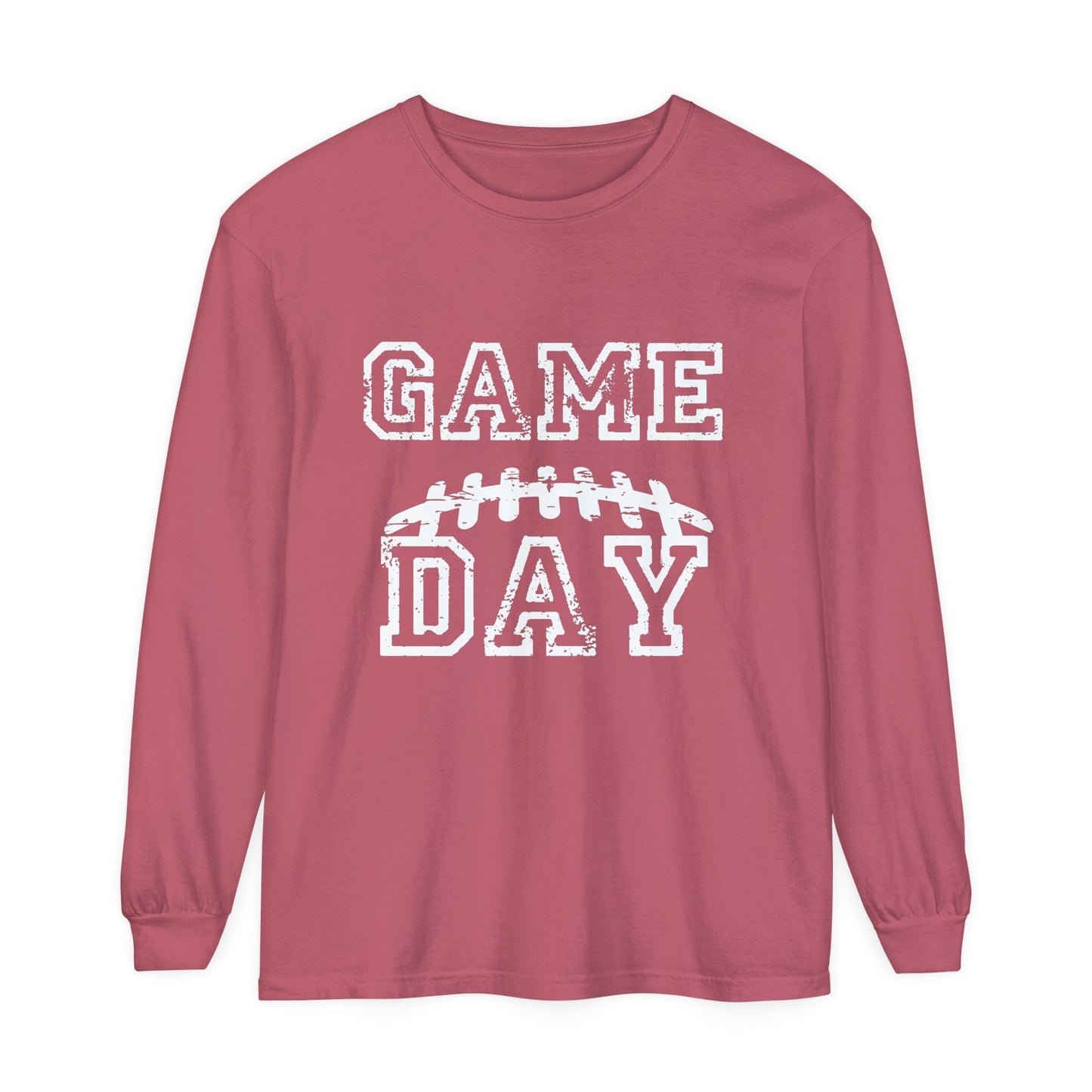 Game Day Laces Unisex Garment-dyed Long Sleeve T-Shirt