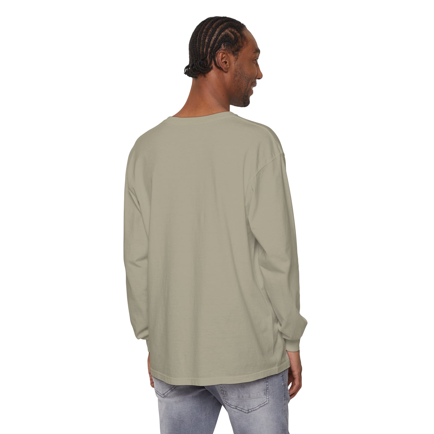 Game Day Block Curved Unisex Garment-dyed Long Sleeve T-Shirt