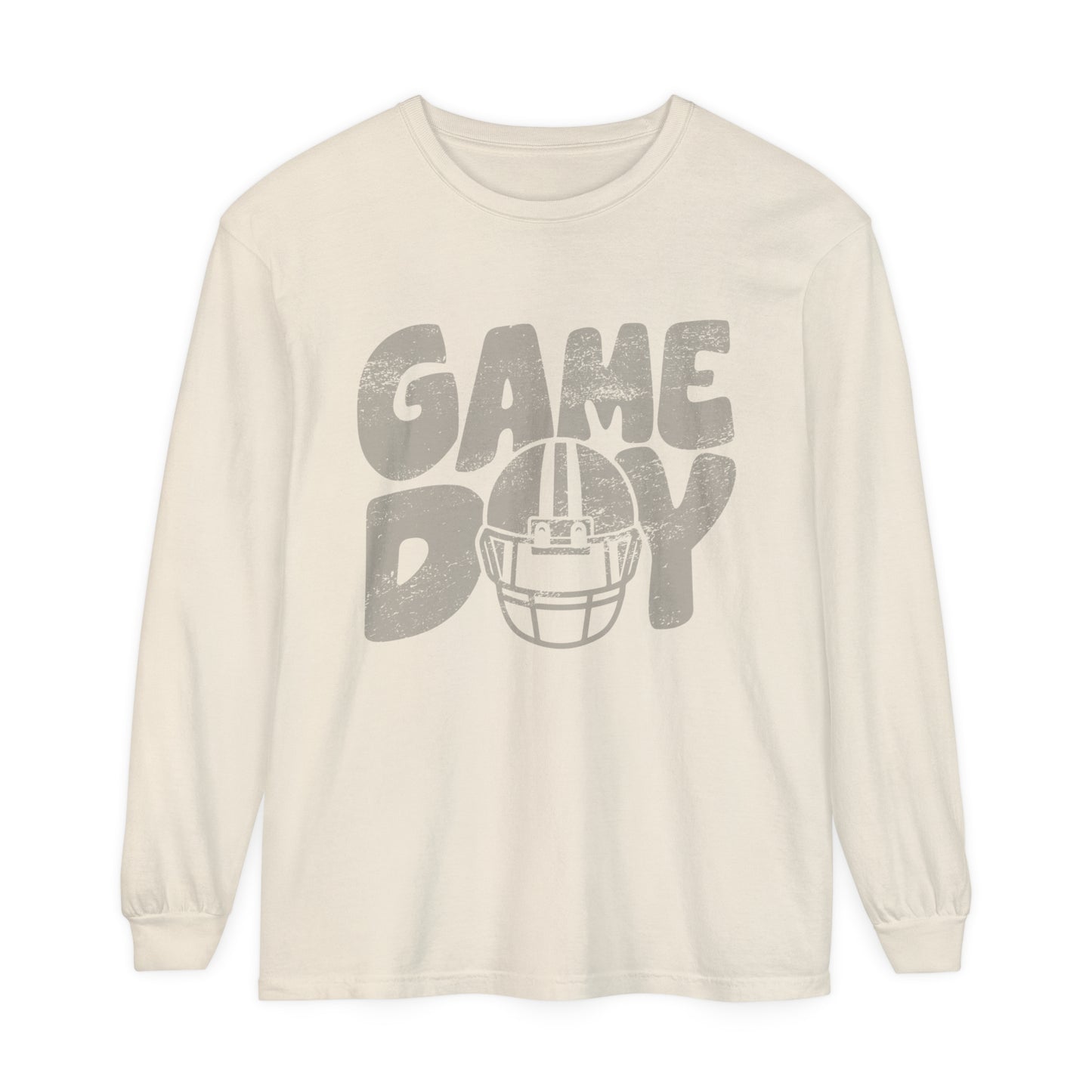 Game Day Helmet Unisex Garment-dyed Long Sleeve T-Shirt