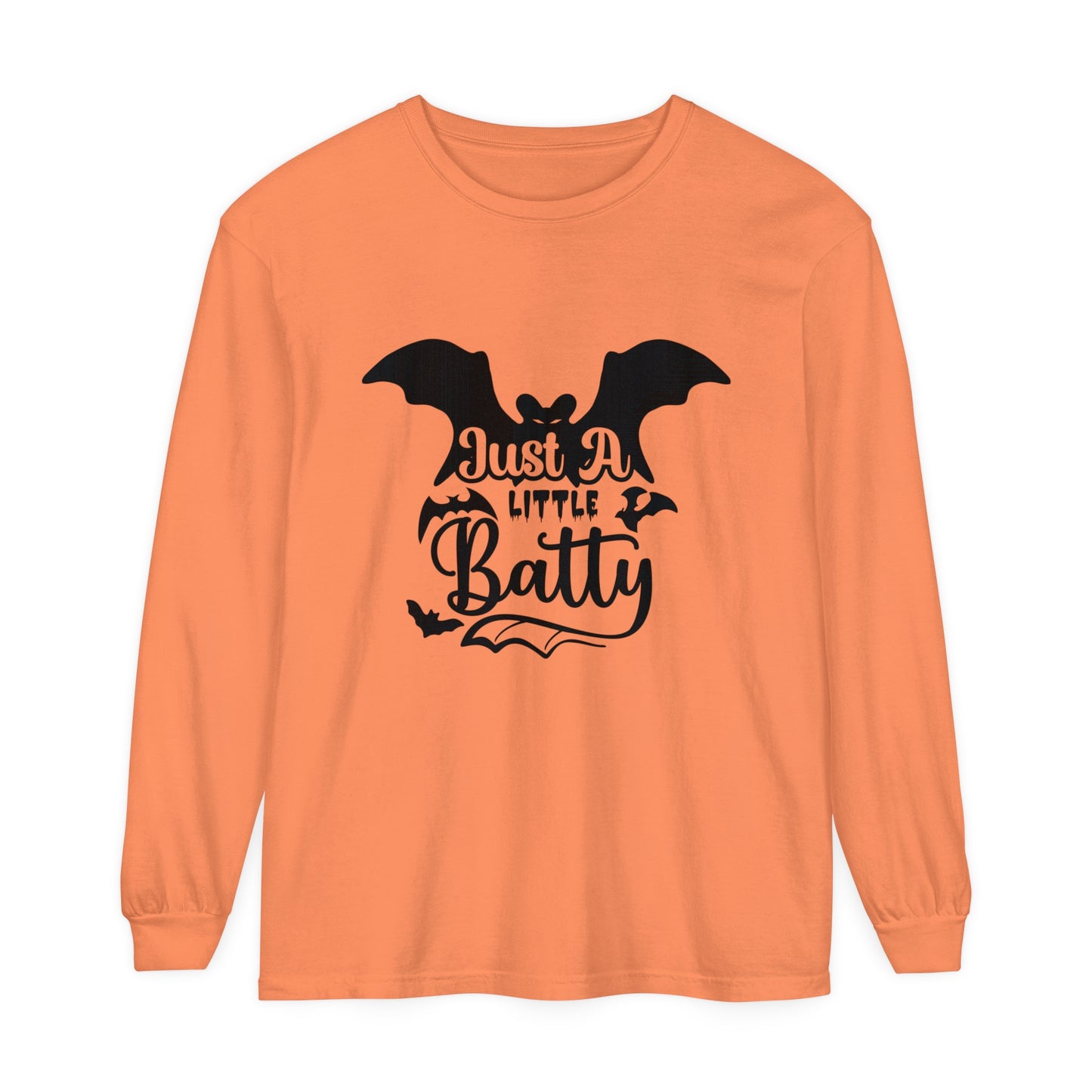 Just a Little Batty Unisex Garment-dyed Long Sleeve T-Shirt