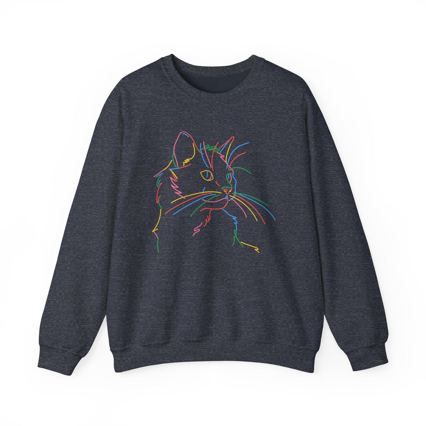 Colorful Cat Unisex Heavy Blend™ Crewneck Sweatshirt