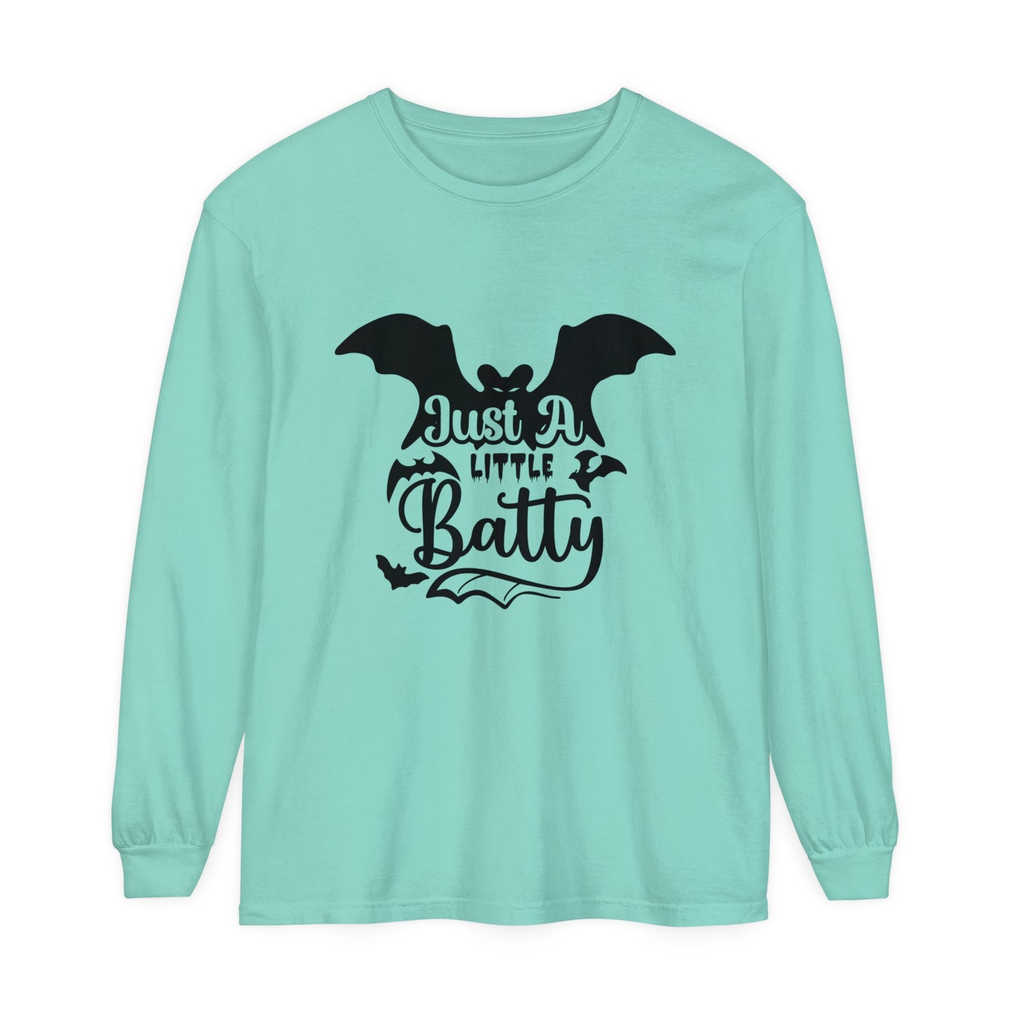 Just a Little Batty Unisex Garment-dyed Long Sleeve T-Shirt