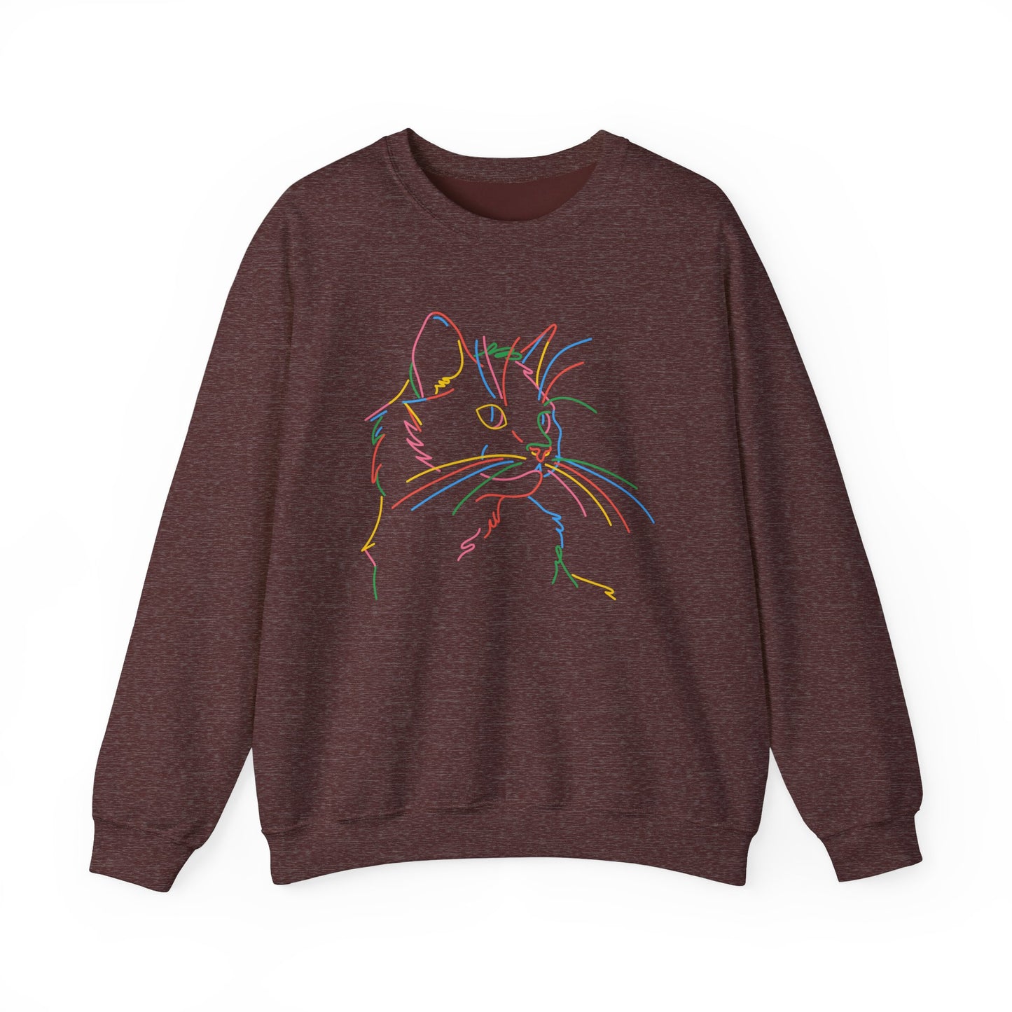 Colorful Cat Unisex Heavy Blend™ Crewneck Sweatshirt