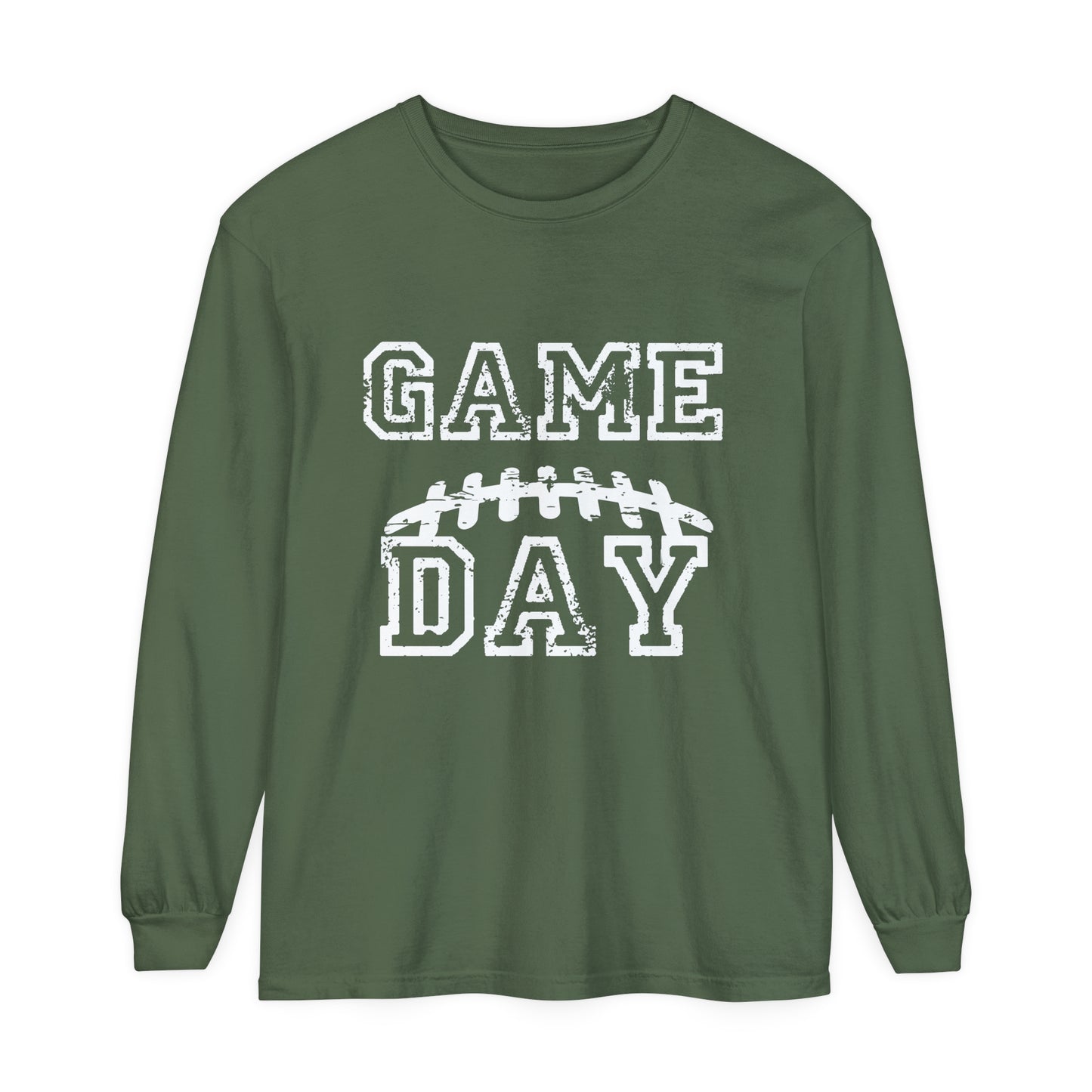 Game Day Laces Unisex Garment-dyed Long Sleeve T-Shirt