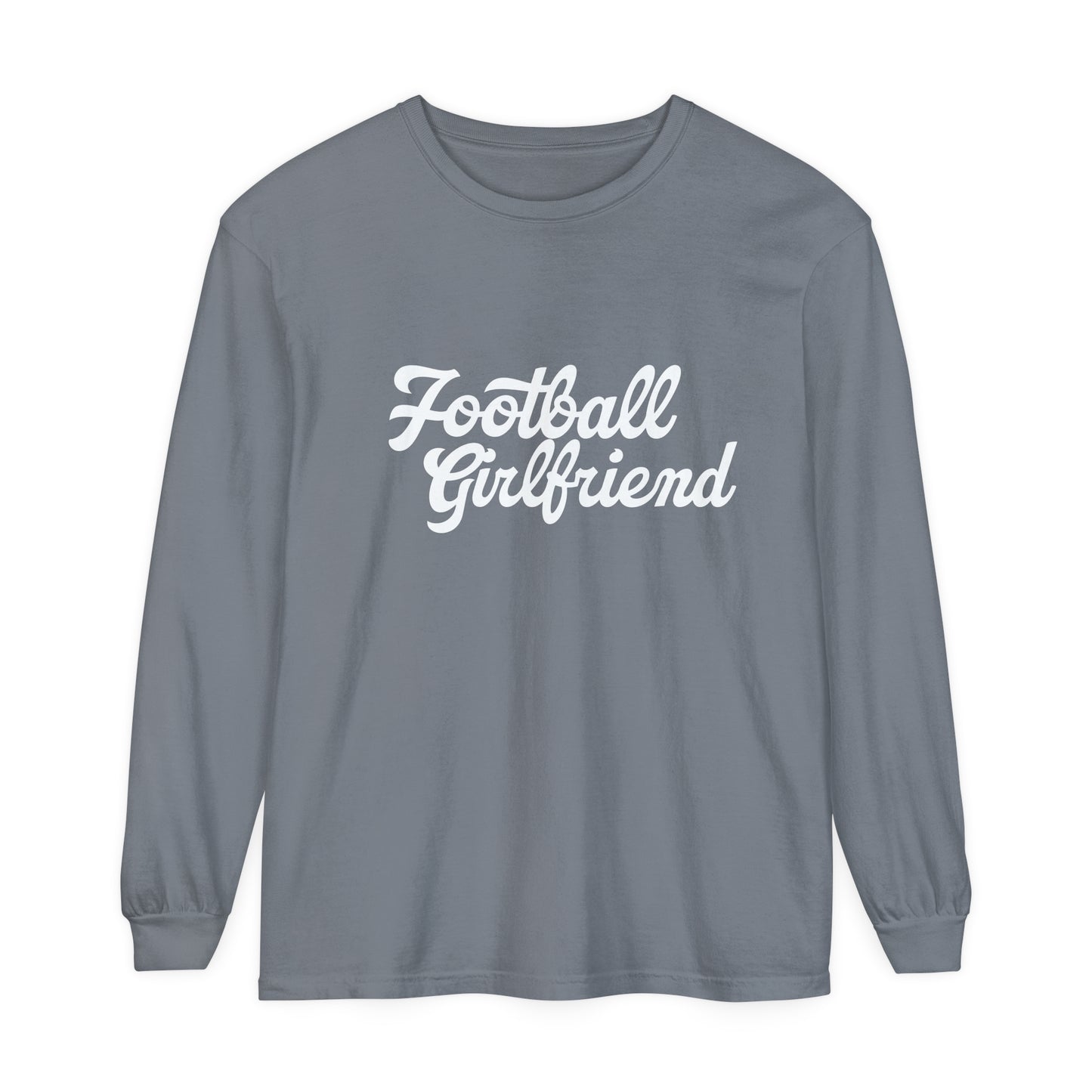 Football Girlfriend Unisex Garment-dyed Long Sleeve T-Shirt