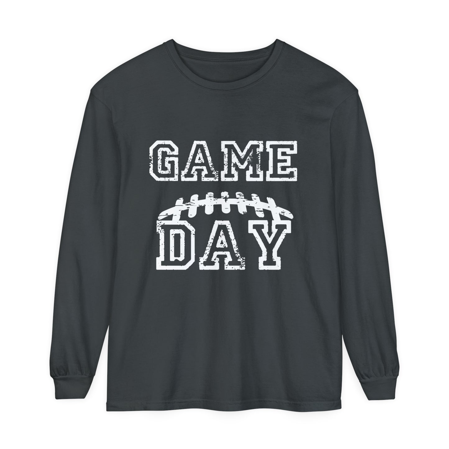 Game Day Laces Unisex Garment-dyed Long Sleeve T-Shirt