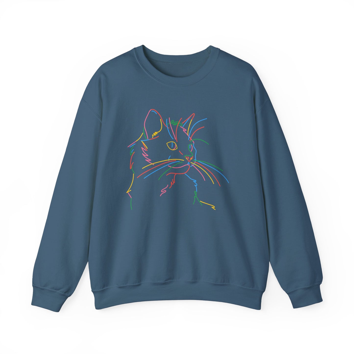 Colorful Cat Unisex Heavy Blend™ Crewneck Sweatshirt