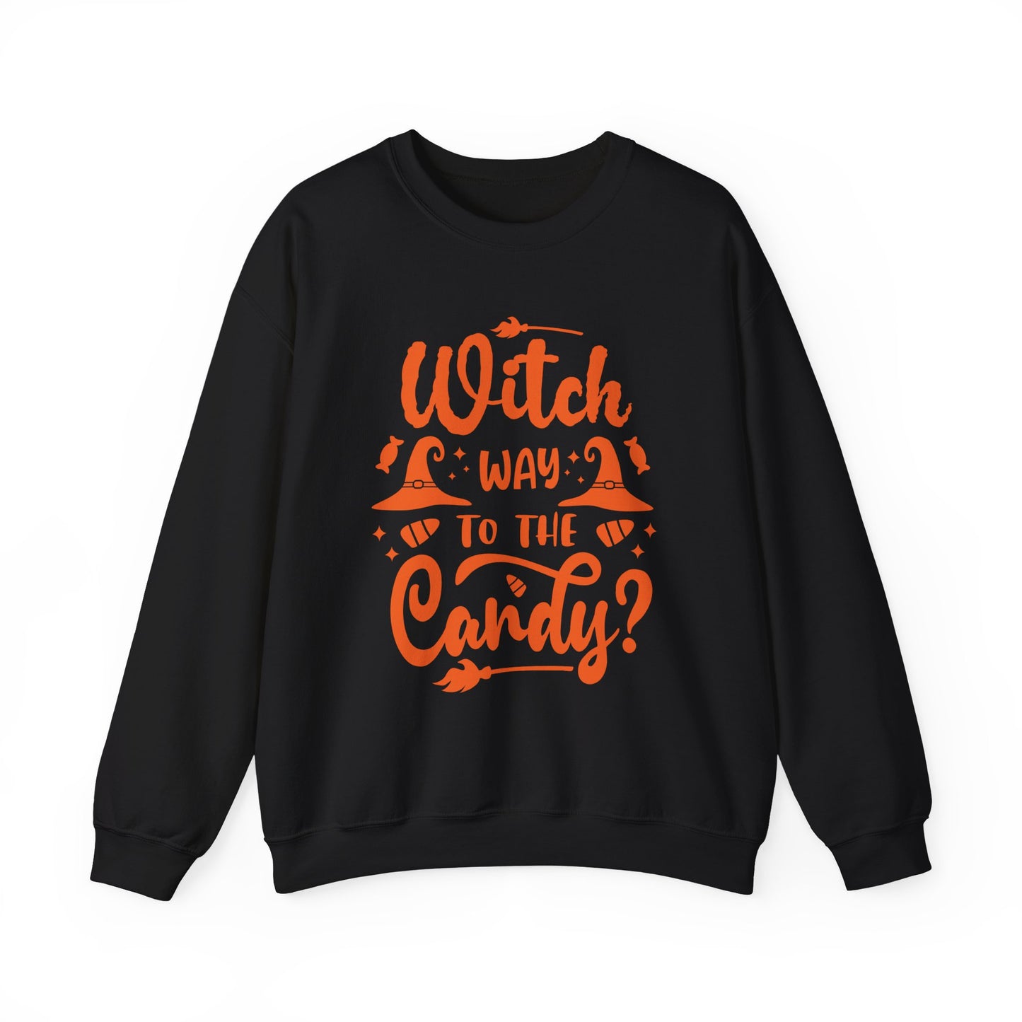 Witch way to the Candy Unisex Heavy Blend™ Crewneck Sweatshirt