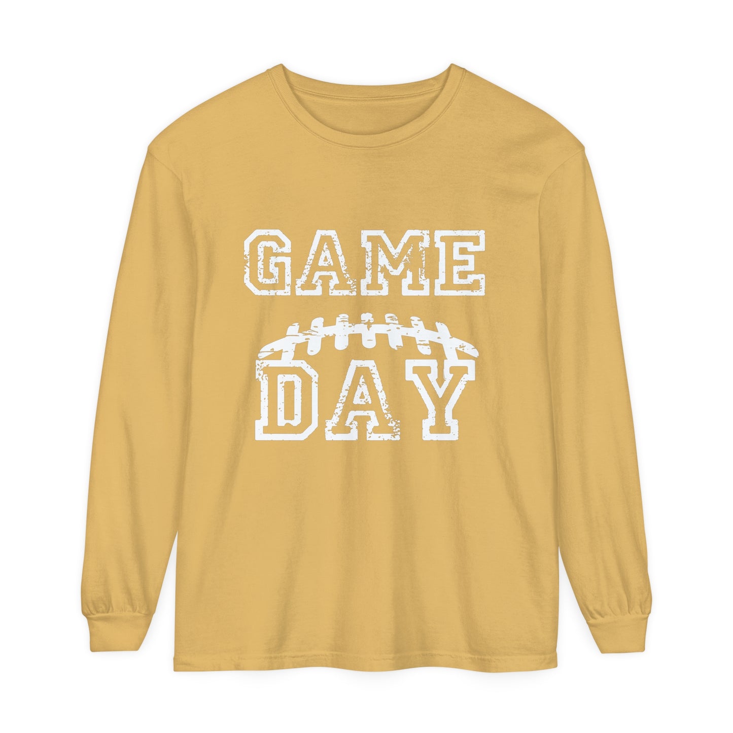 Game Day Laces Unisex Garment-dyed Long Sleeve T-Shirt