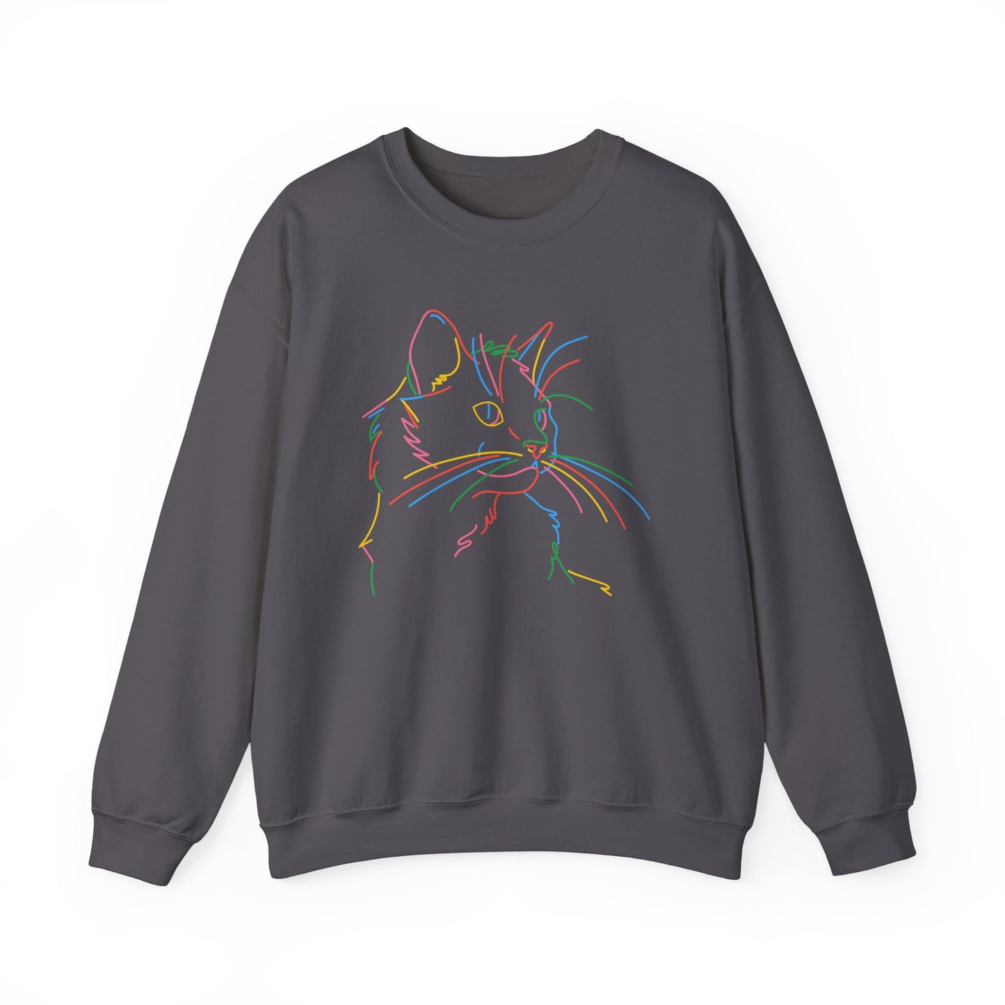 Colorful Cat Unisex Heavy Blend™ Crewneck Sweatshirt