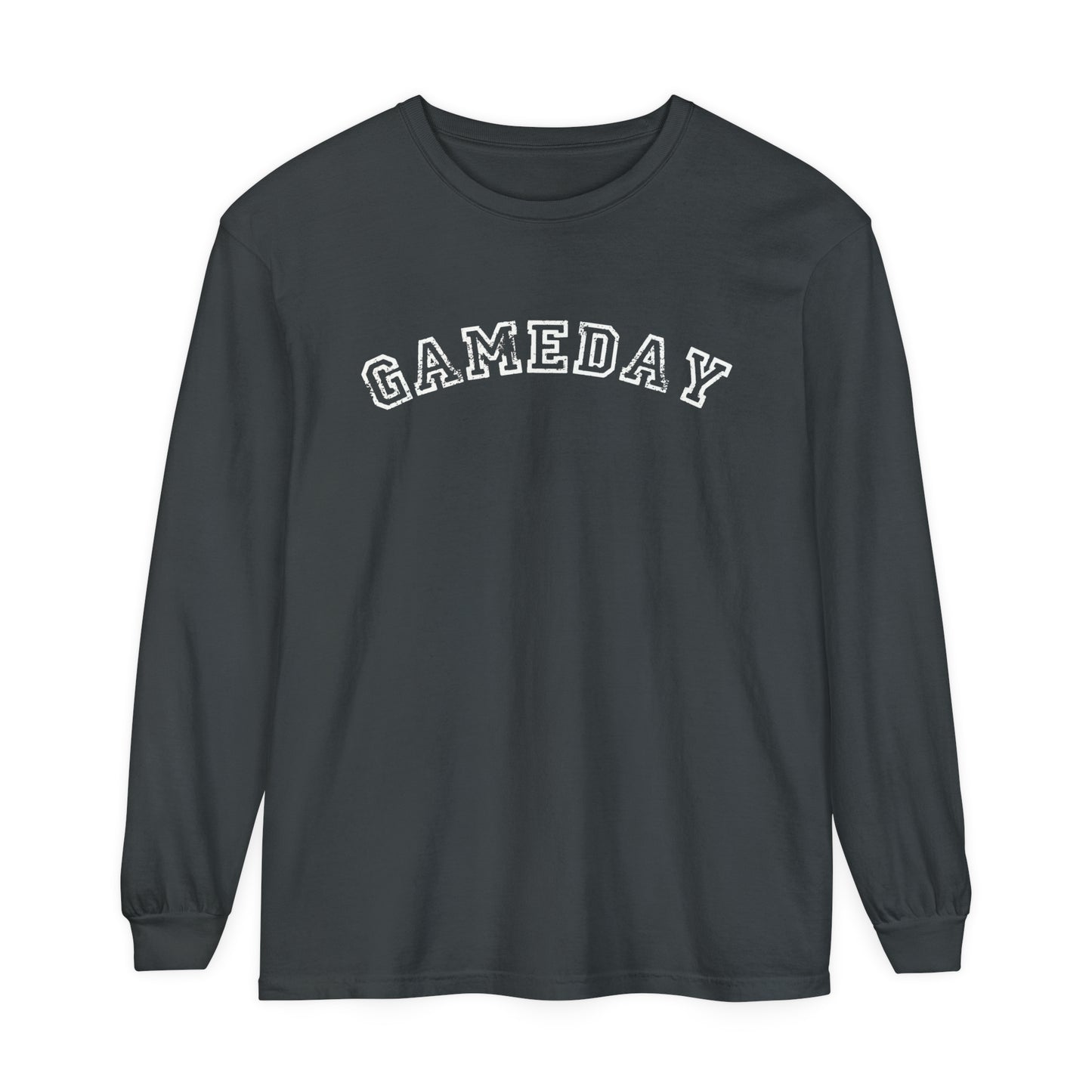 Game Day Curved Block Unisex Garment-dyed Long Sleeve T-Shirt
