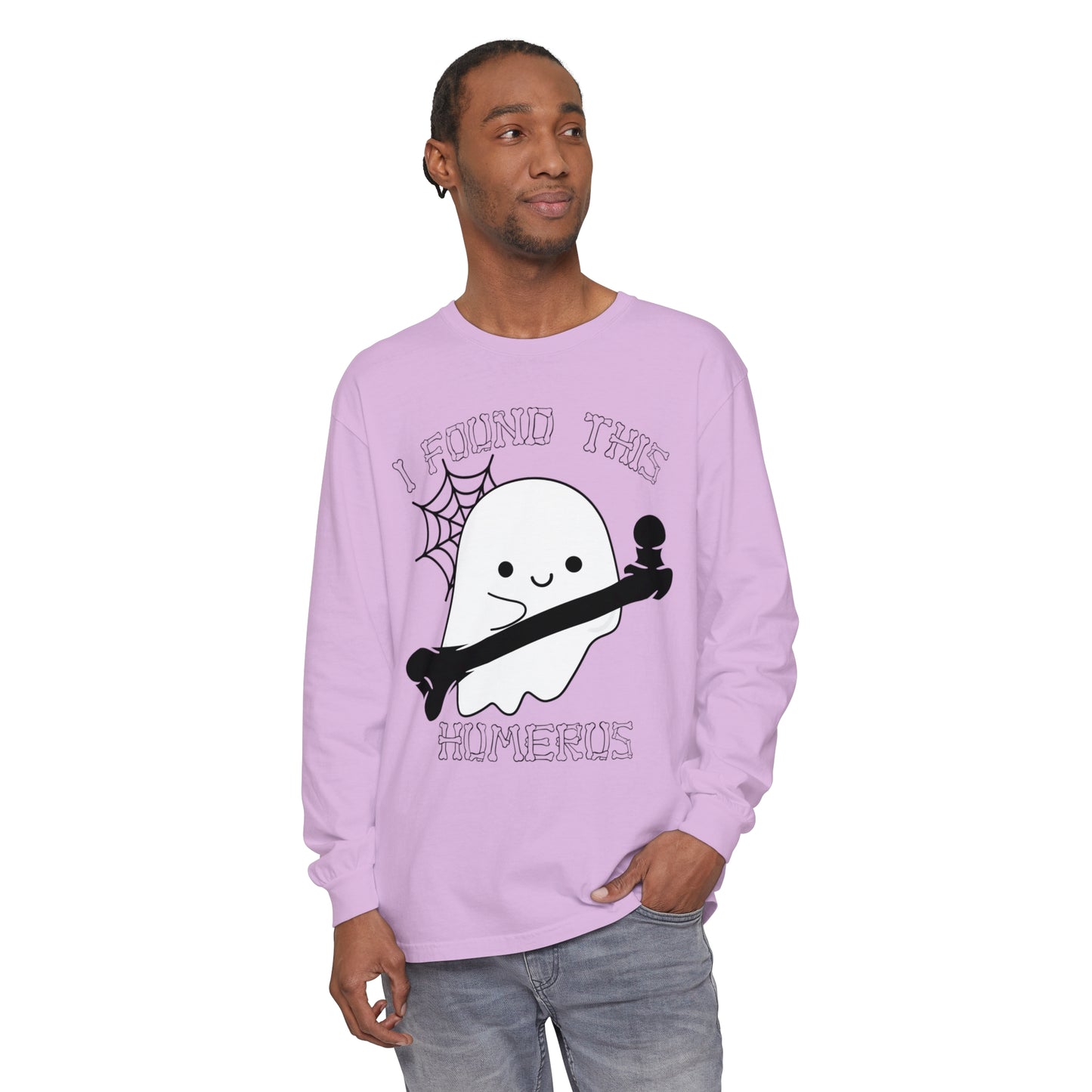 I Found this Humerus Unisex Garment-dyed Long Sleeve T-Shirt