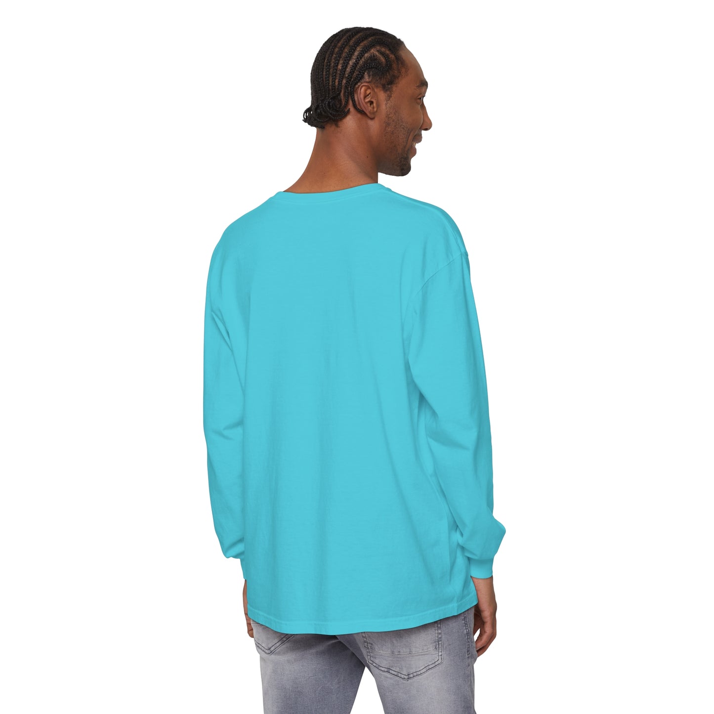 Tick or Treat Ghost Unisex Garment-dyed Long Sleeve T-Shirt