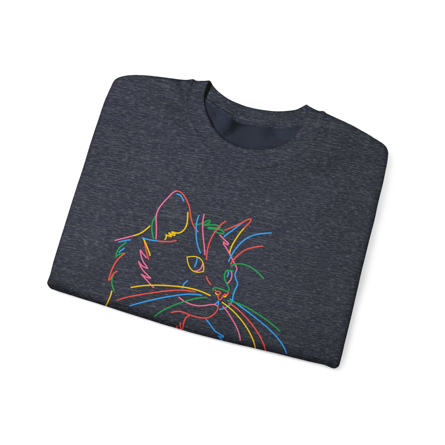 Colorful Cat Unisex Heavy Blend™ Crewneck Sweatshirt