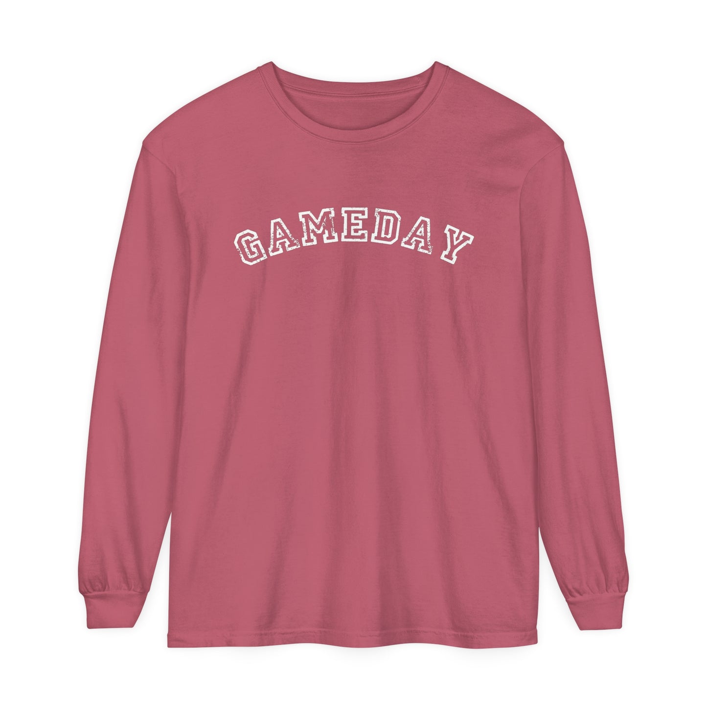 Game Day Curved Block Unisex Garment-dyed Long Sleeve T-Shirt