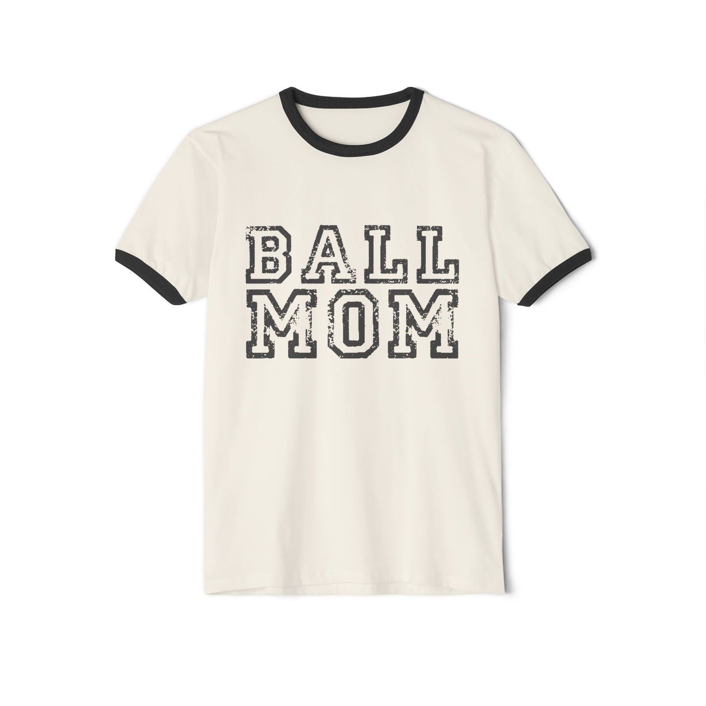 Ball Mom Unisex Cotton Ringer T-Shirt