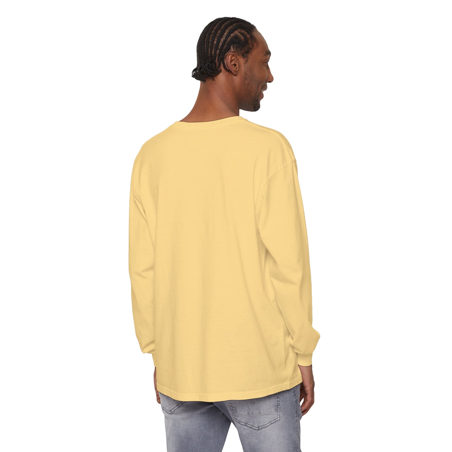 Tick or Treat Ghost Unisex Garment-dyed Long Sleeve T-Shirt