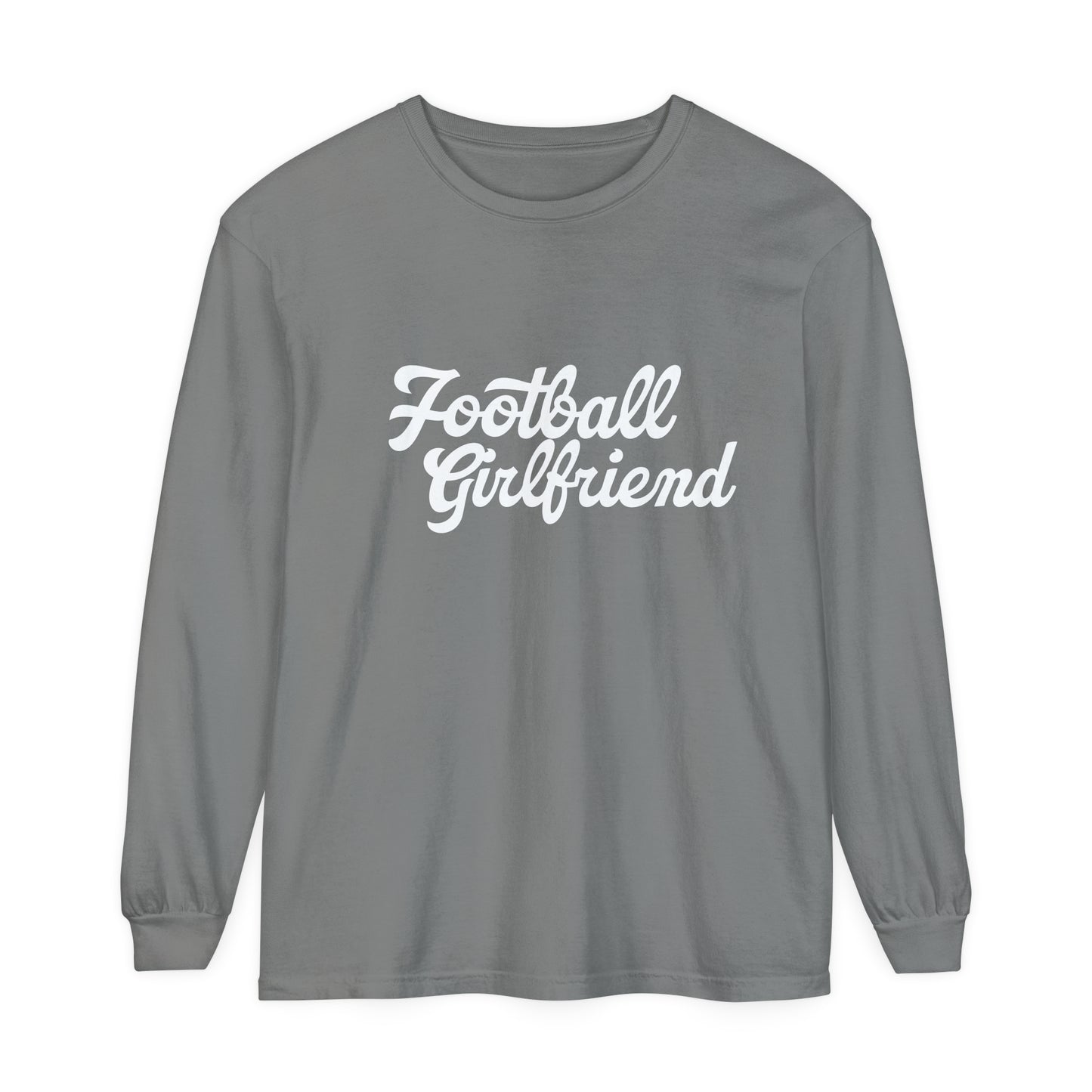 Football Girlfriend Unisex Garment-dyed Long Sleeve T-Shirt