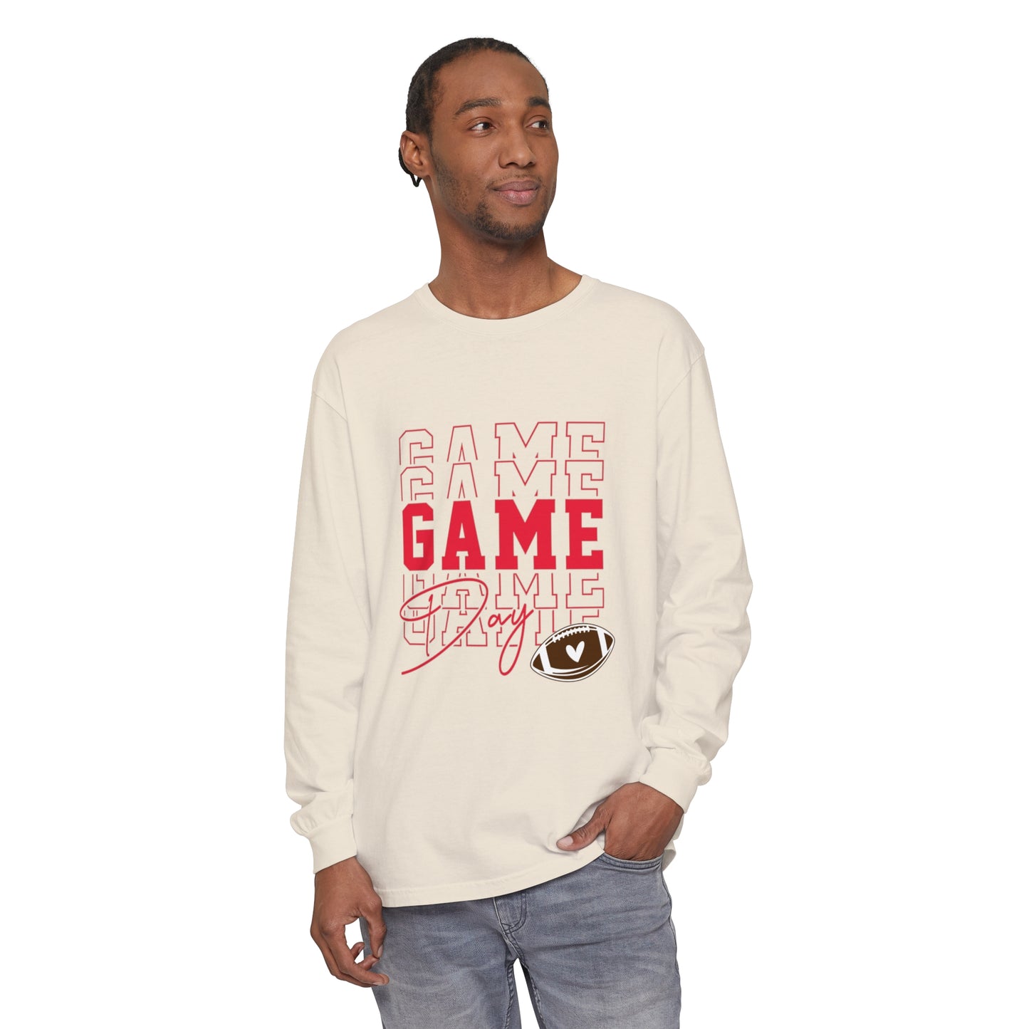 Game Day Triple Unisex Garment-dyed Long Sleeve T-Shirt