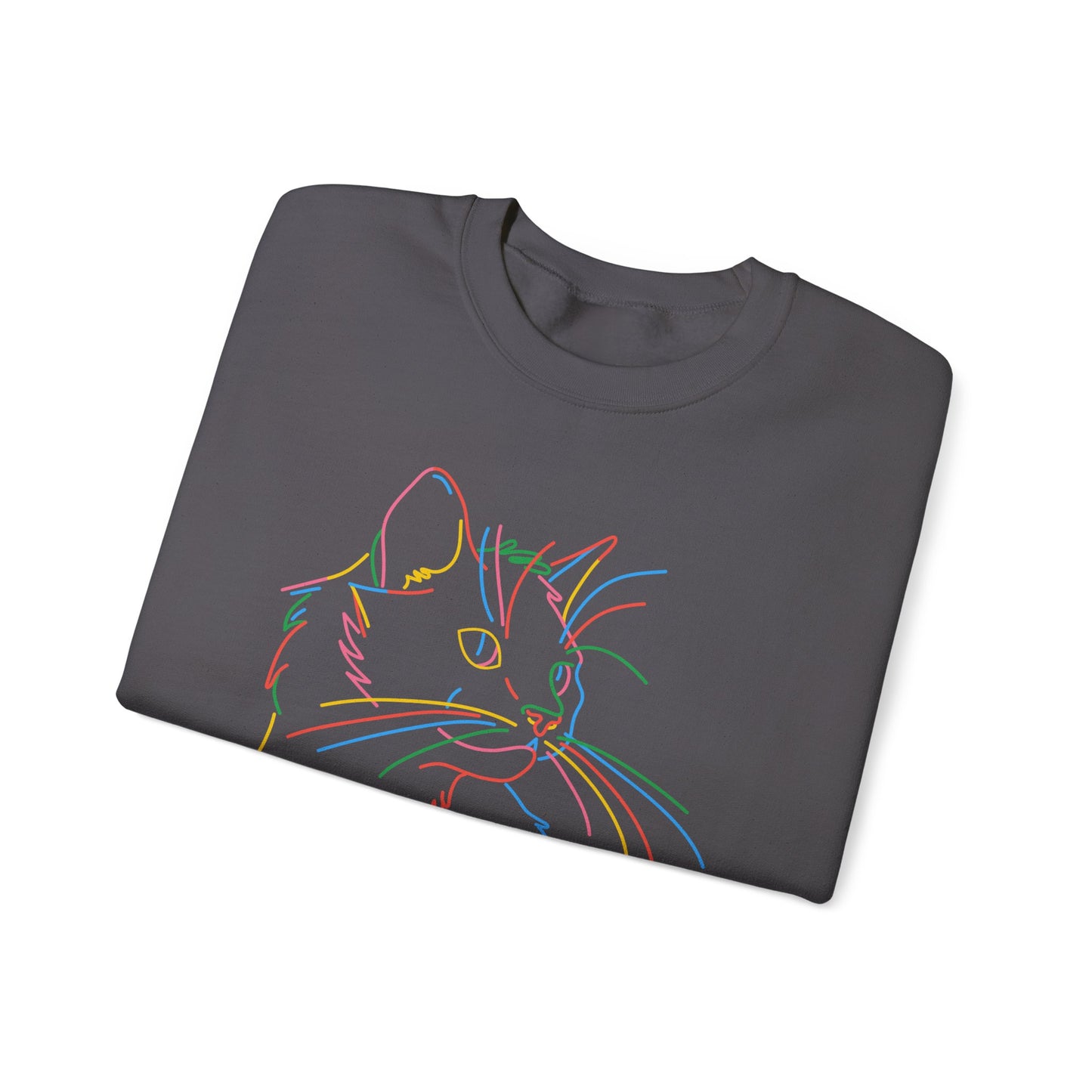 Colorful Cat Unisex Heavy Blend™ Crewneck Sweatshirt