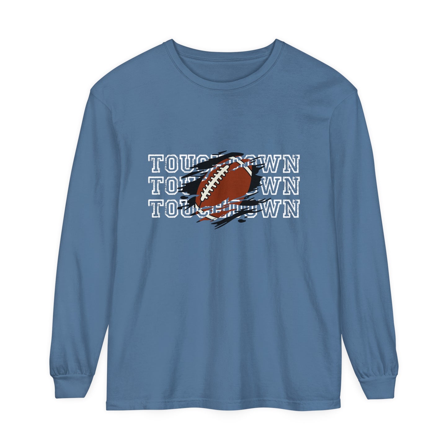 Touchdown Triple Unisex Garment-dyed Long Sleeve T-Shirt