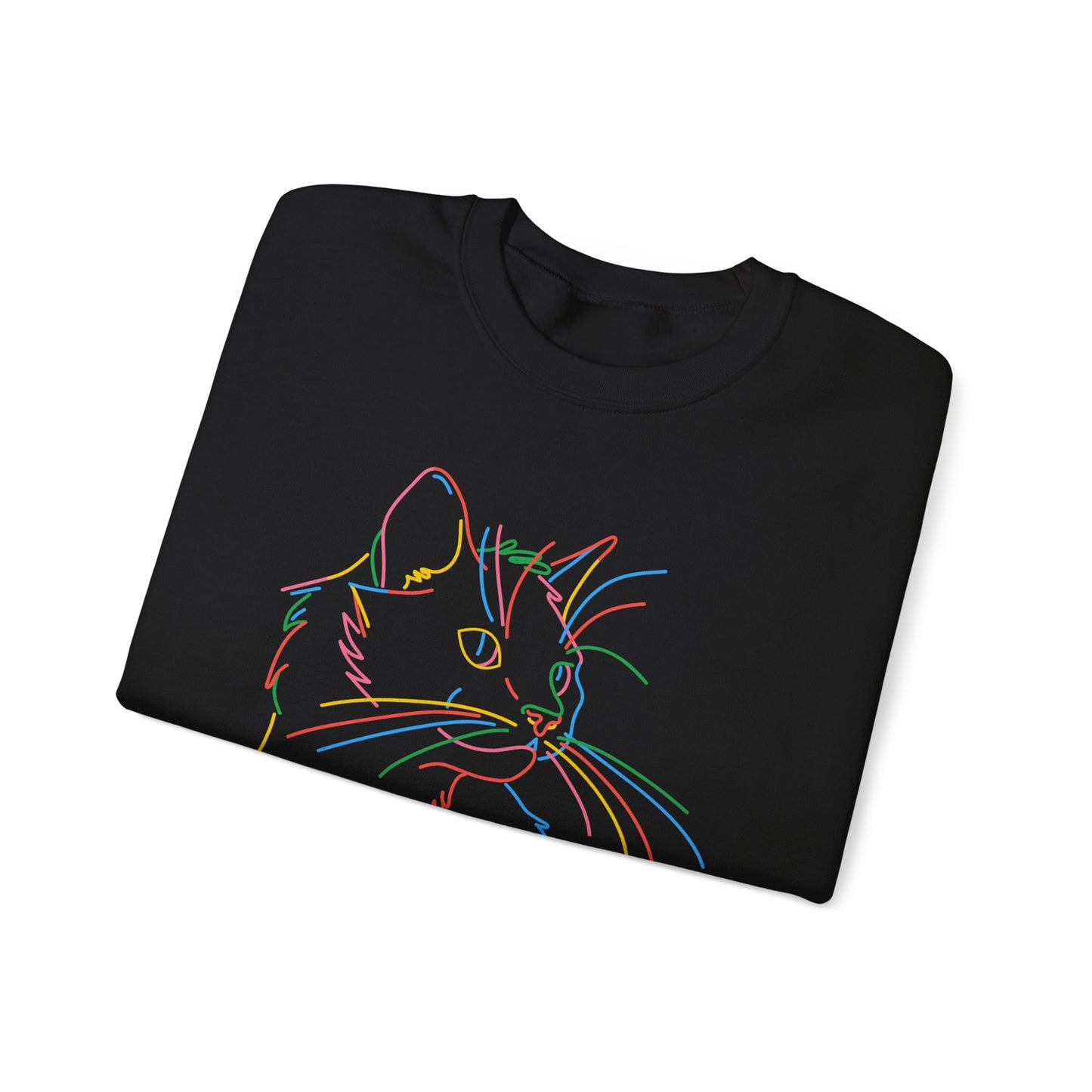 Colorful Cat Unisex Heavy Blend™ Crewneck Sweatshirt