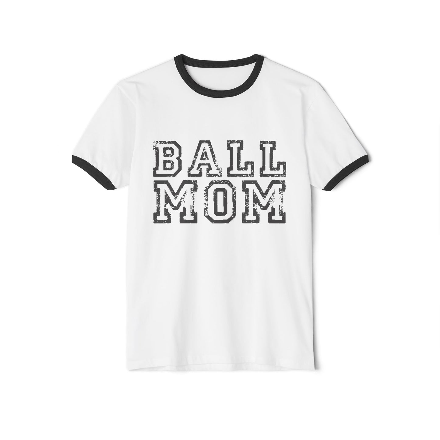 Ball Mom Unisex Cotton Ringer T-Shirt