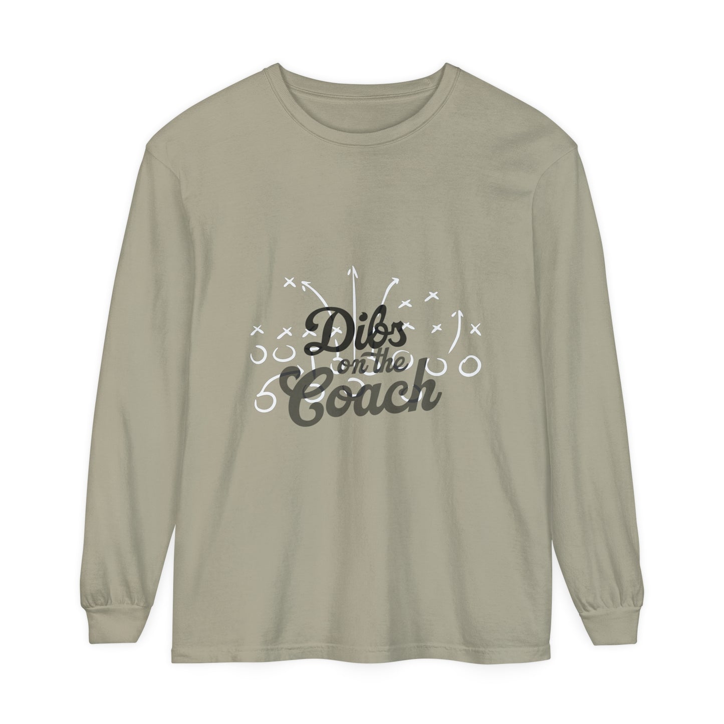 Dibs on the Coach Play Unisex Garment-dyed Long Sleeve T-Shirt