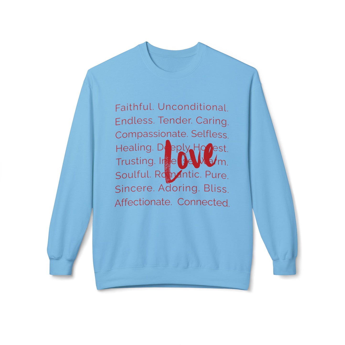 Love Words Unisex Midweight Softstyle Fleece Crewneck Sweatshirt