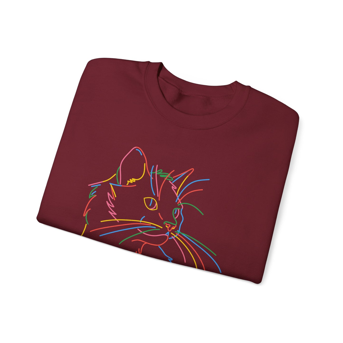 Colorful Cat Unisex Heavy Blend™ Crewneck Sweatshirt