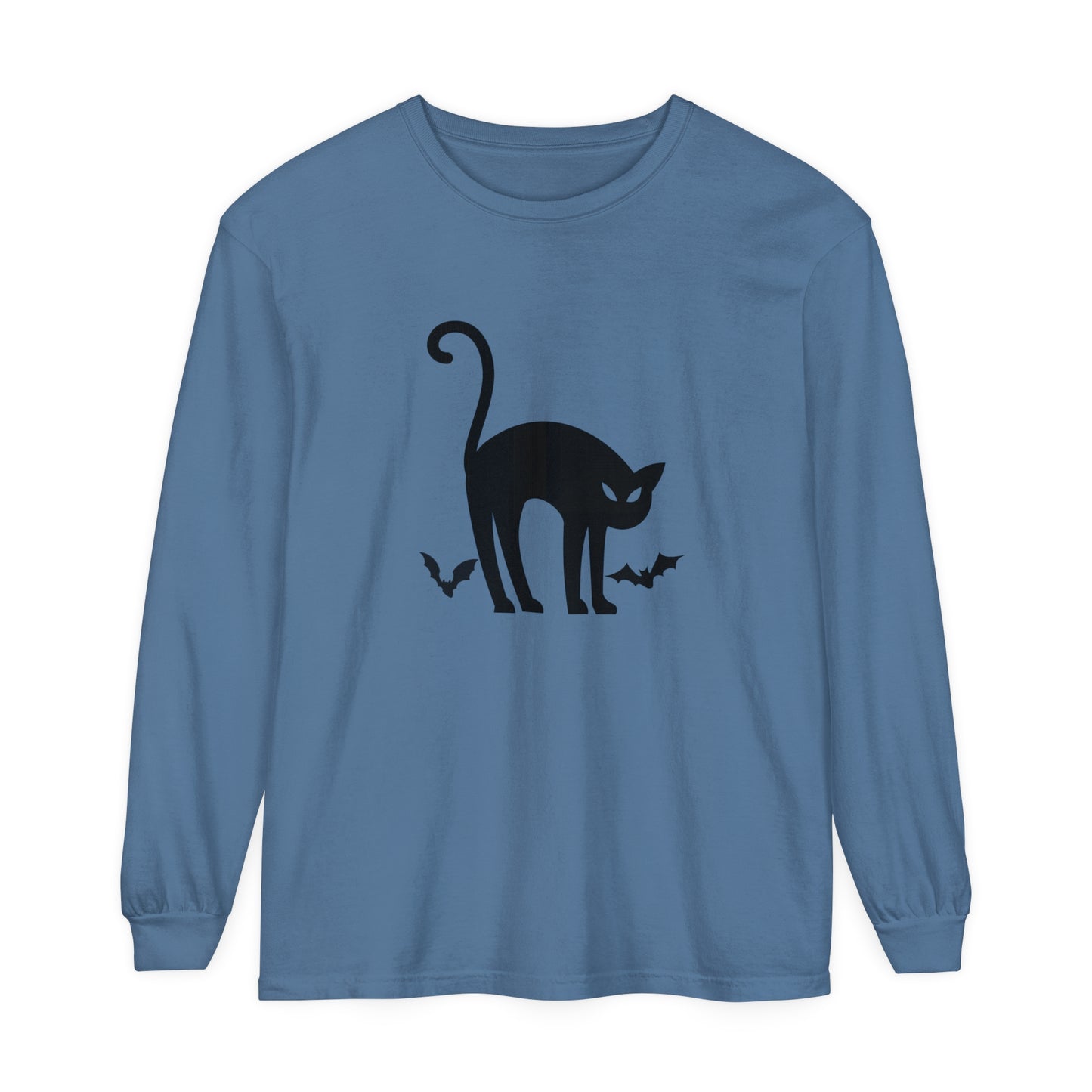 Bats and Cats Unisex Garment-dyed Long Sleeve T-Shirt